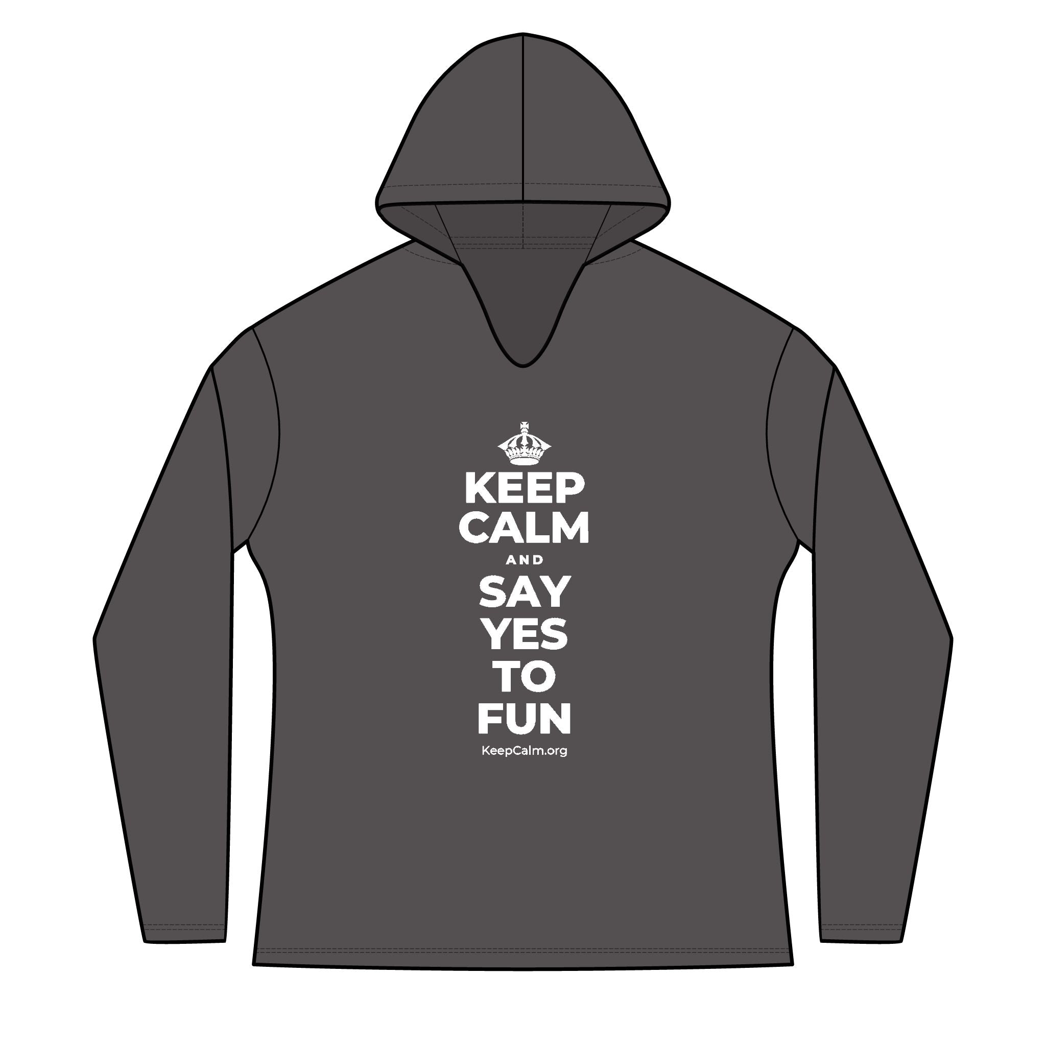 KEEP CALM AND SAY YES TO FUN Women's Long Sleeve Hoodie