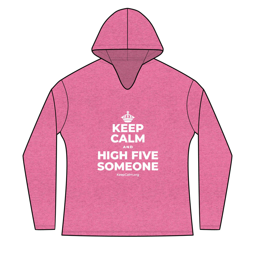 KEEP CALM AND HIGH FIVE SOMEONE Women's Long Sleeve Hoodie