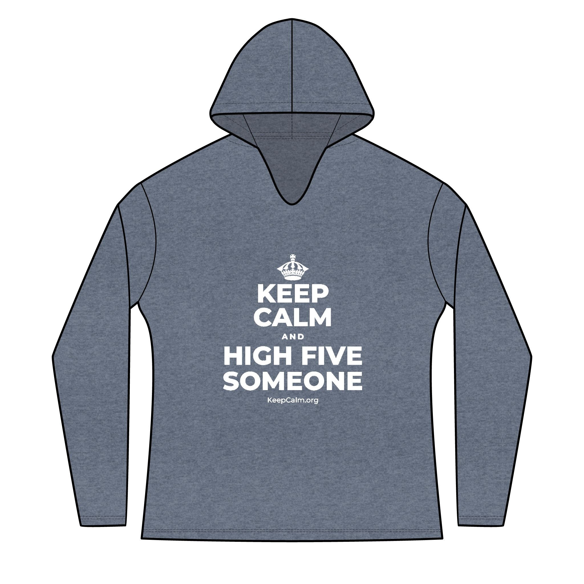 KEEP CALM AND HIGH FIVE SOMEONE Women's Long Sleeve Hoodie