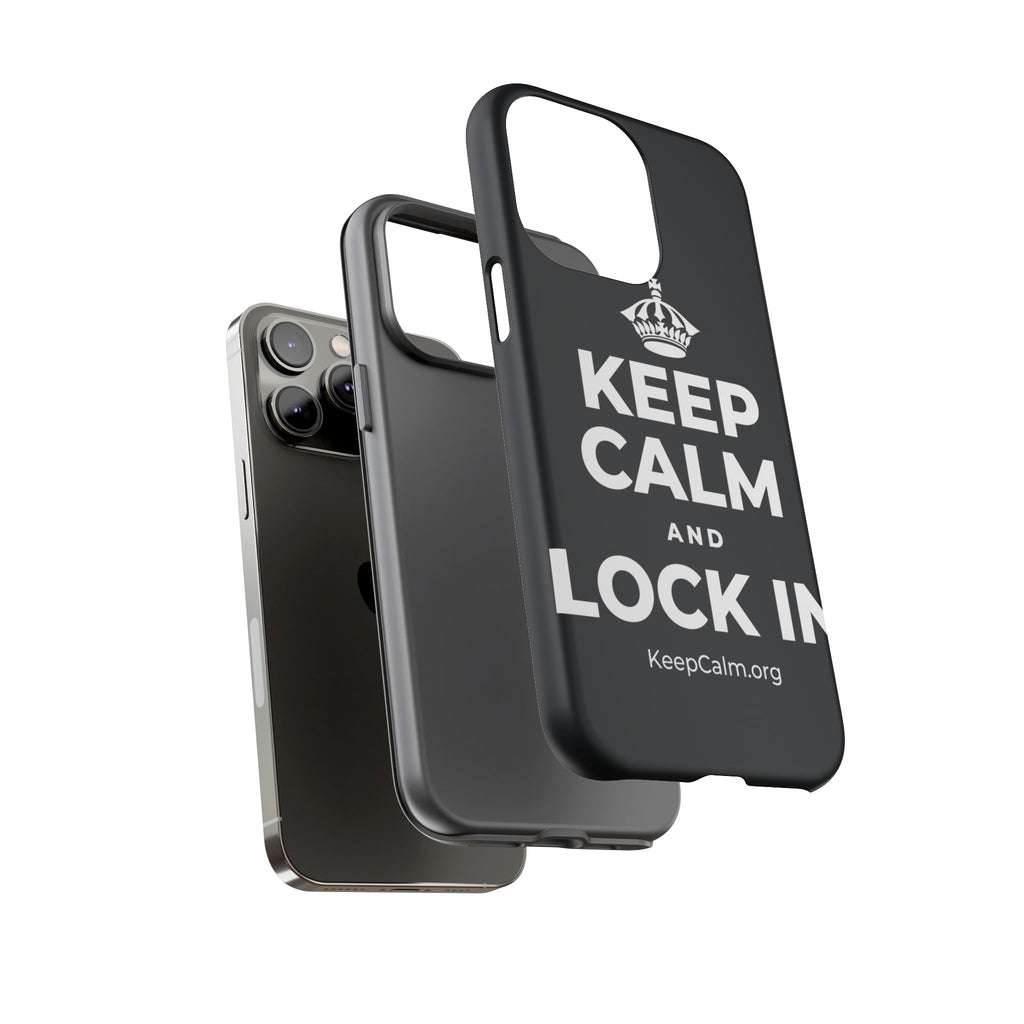 KEEP CALM AND LOCK IN Phone Case (Dark)