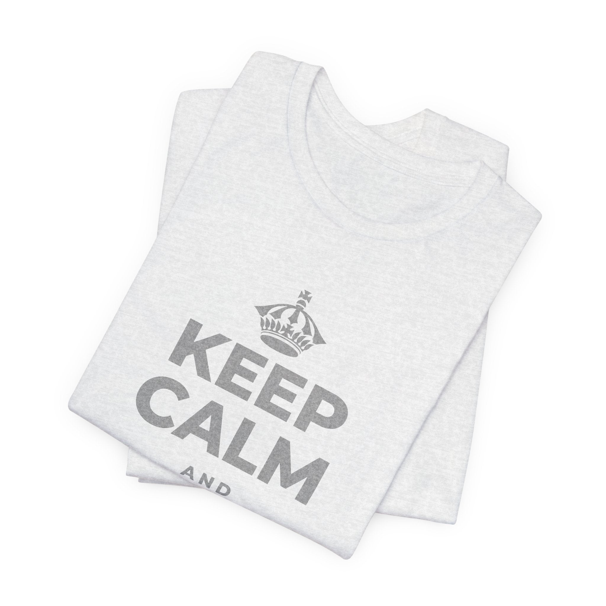 KEEP CALM AND WRITE IT DOWN T-Shirt (Soft Cream–Heather Mauve)
