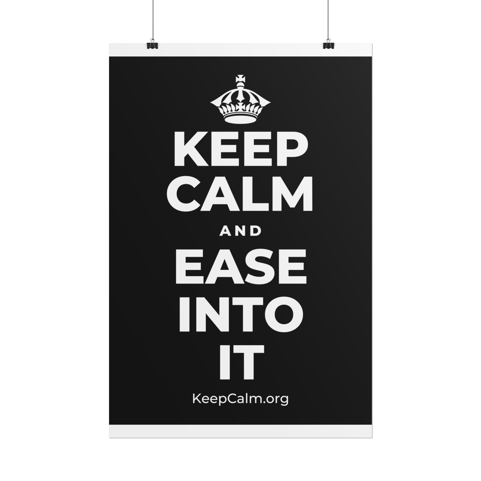 KEEP CALM AND EASE INTO IT Poster