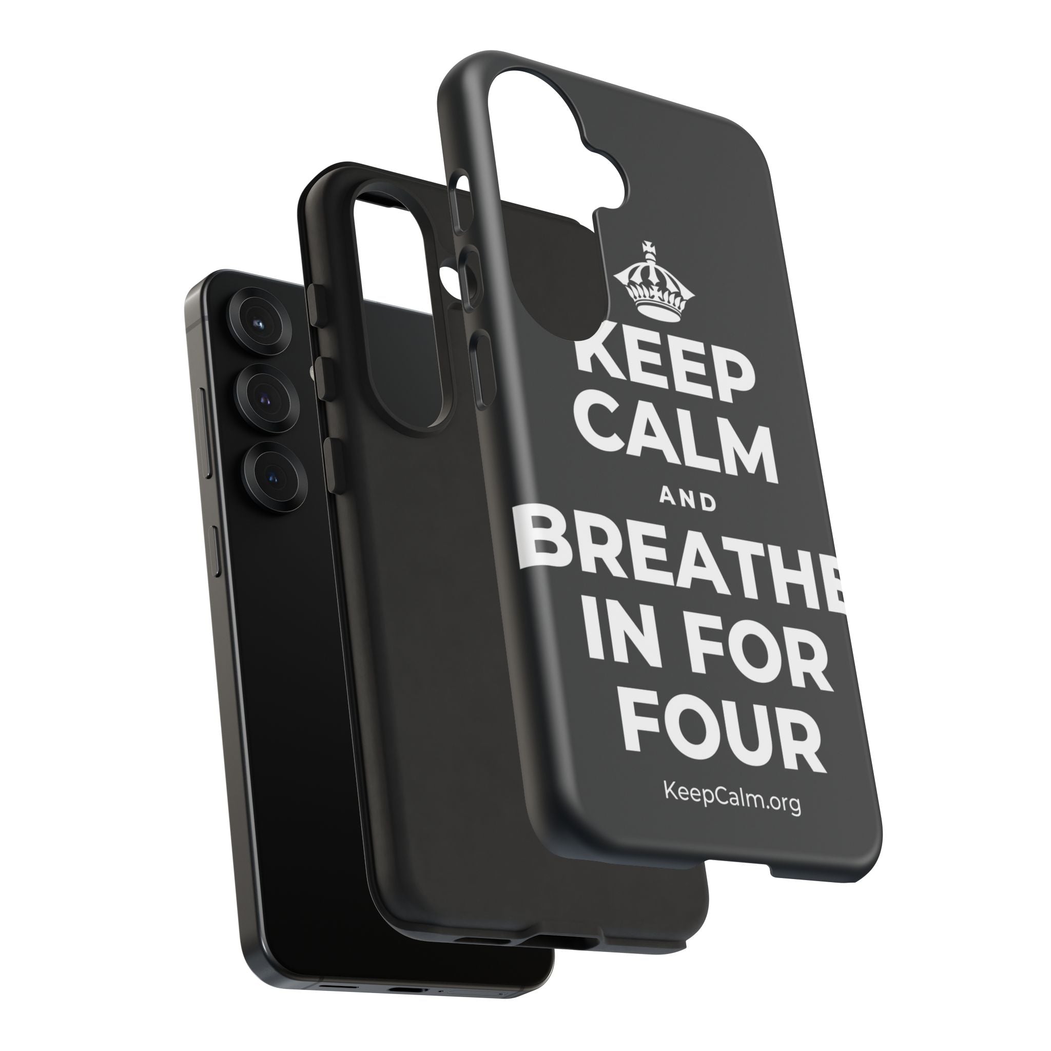 KEEP CALM AND BREATHE IN FOR FOUR Phone Case (Dark)