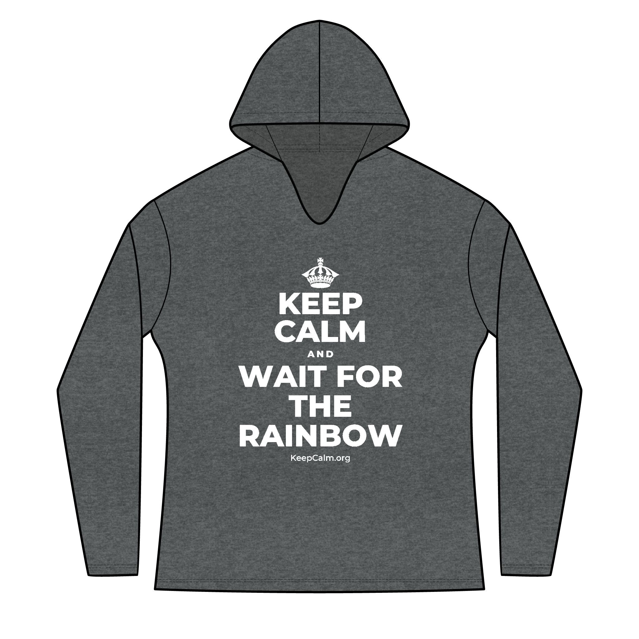 KEEP CALM AND WAIT FOR THE RAINBOW Women's Long Sleeve Hoodie