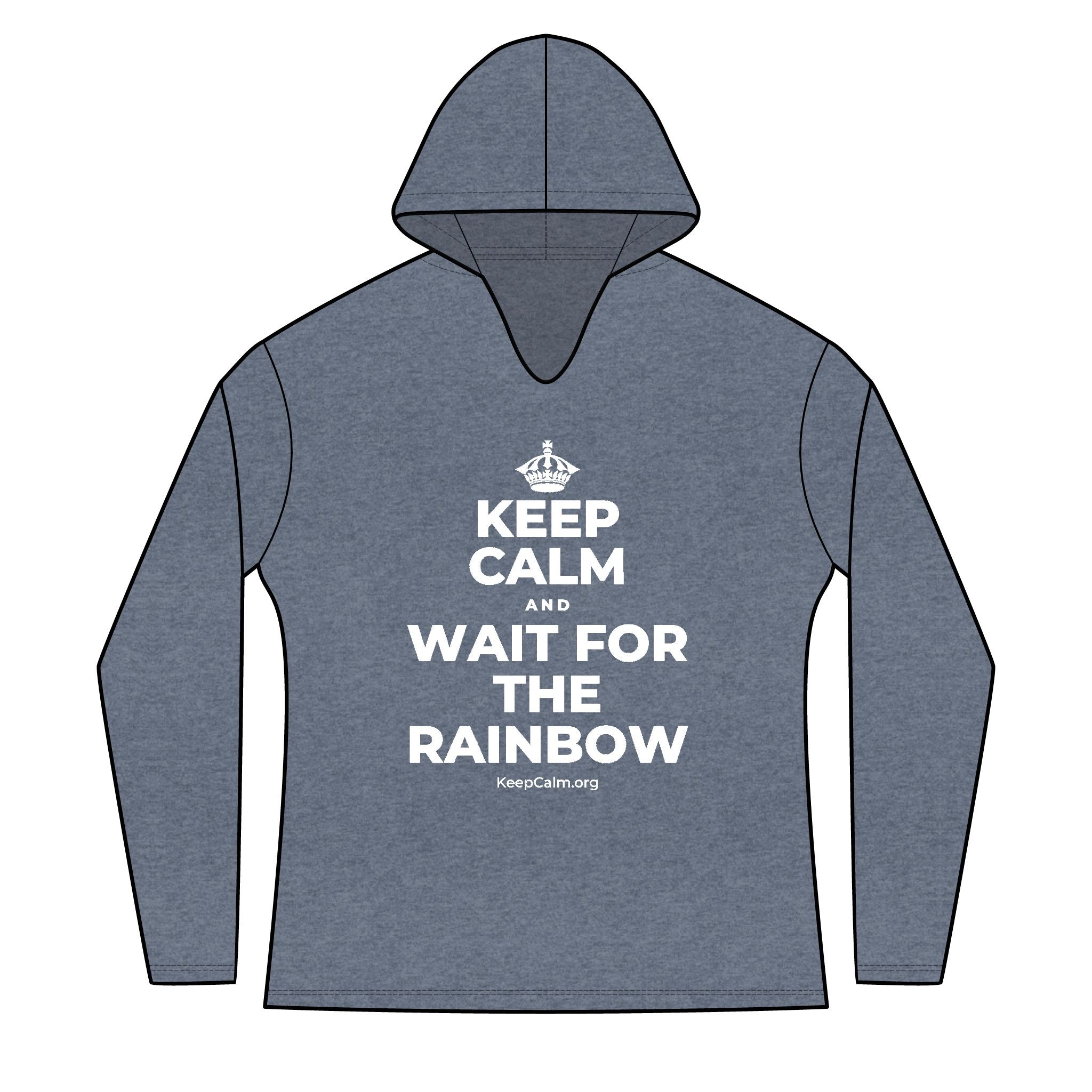 KEEP CALM AND WAIT FOR THE RAINBOW Women's Long Sleeve Hoodie