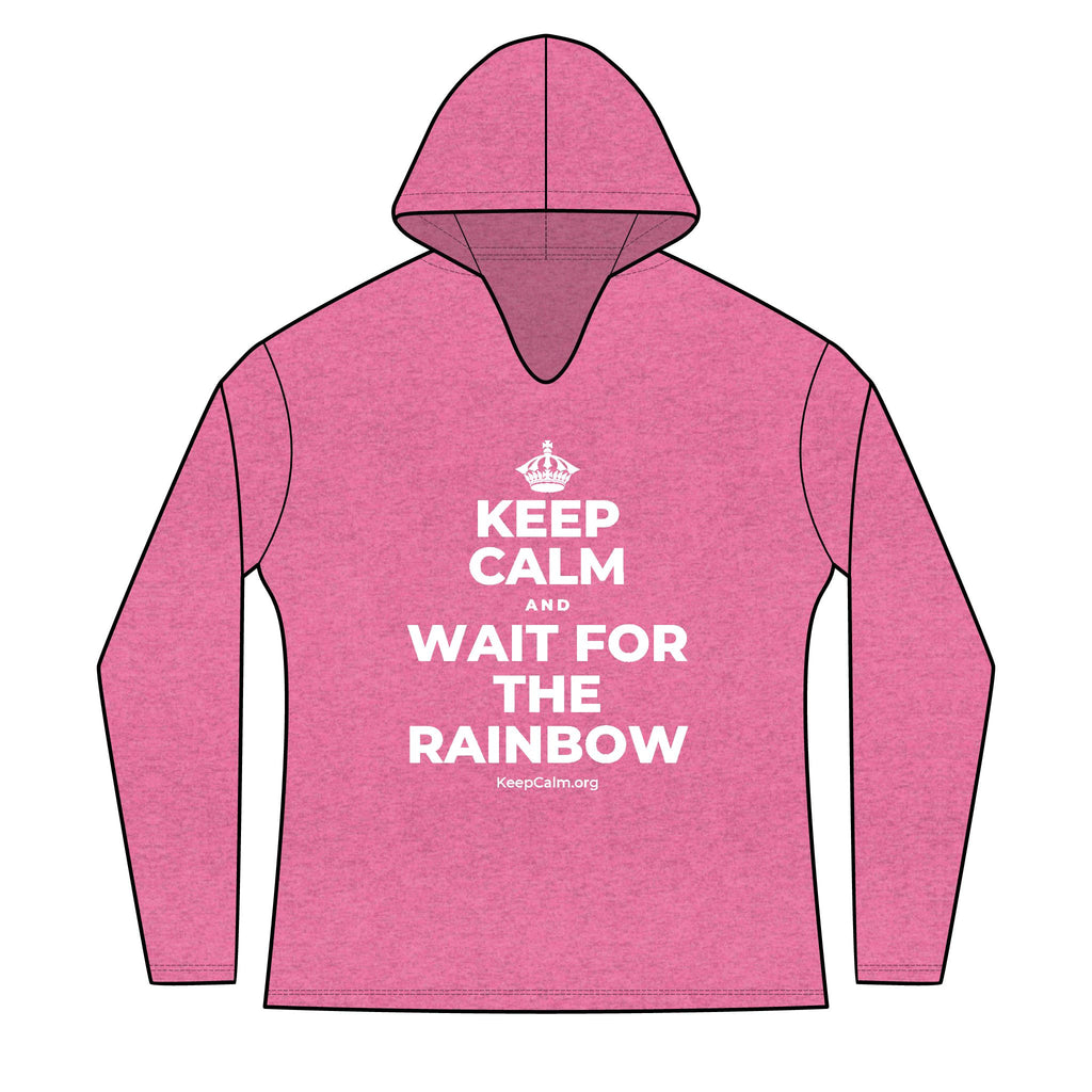 KEEP CALM AND WAIT FOR THE RAINBOW Women's Long Sleeve Hoodie