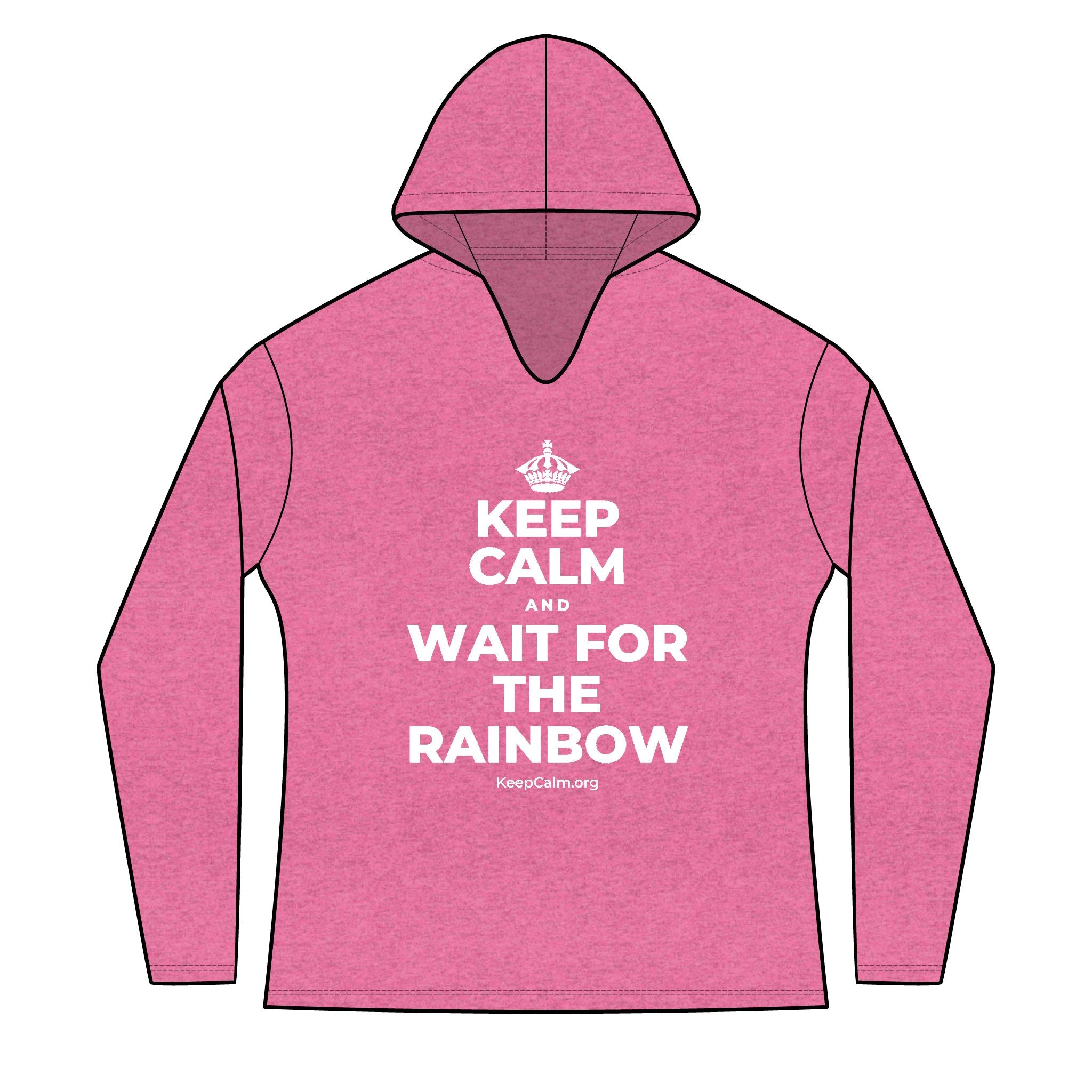 KEEP CALM AND WAIT FOR THE RAINBOW Women's Long Sleeve Hoodie
