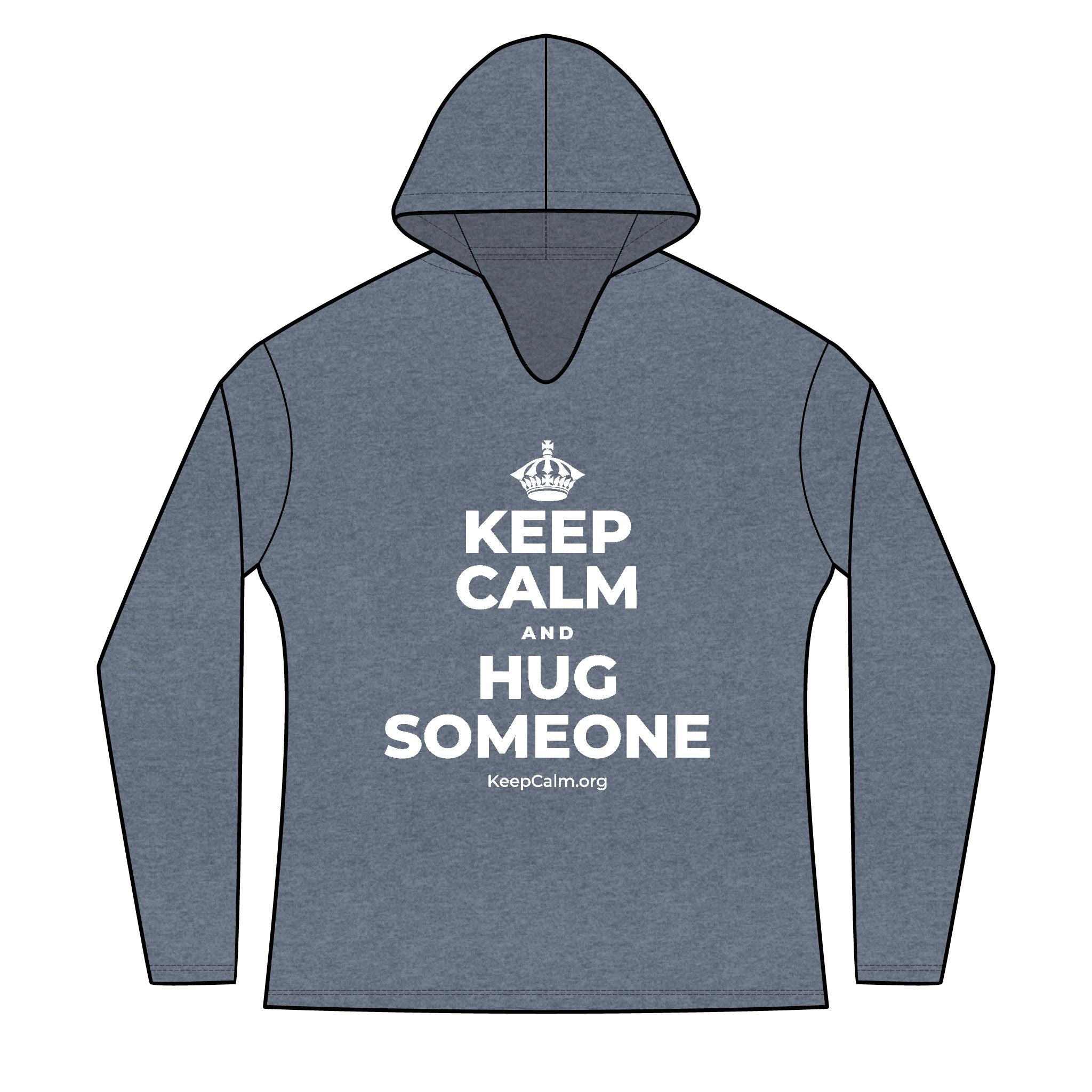 KEEP CALM AND HUG SOMEONE Women's Long Sleeve Hoodie