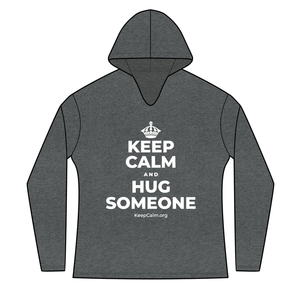 KEEP CALM AND HUG SOMEONE Women's Long Sleeve Hoodie