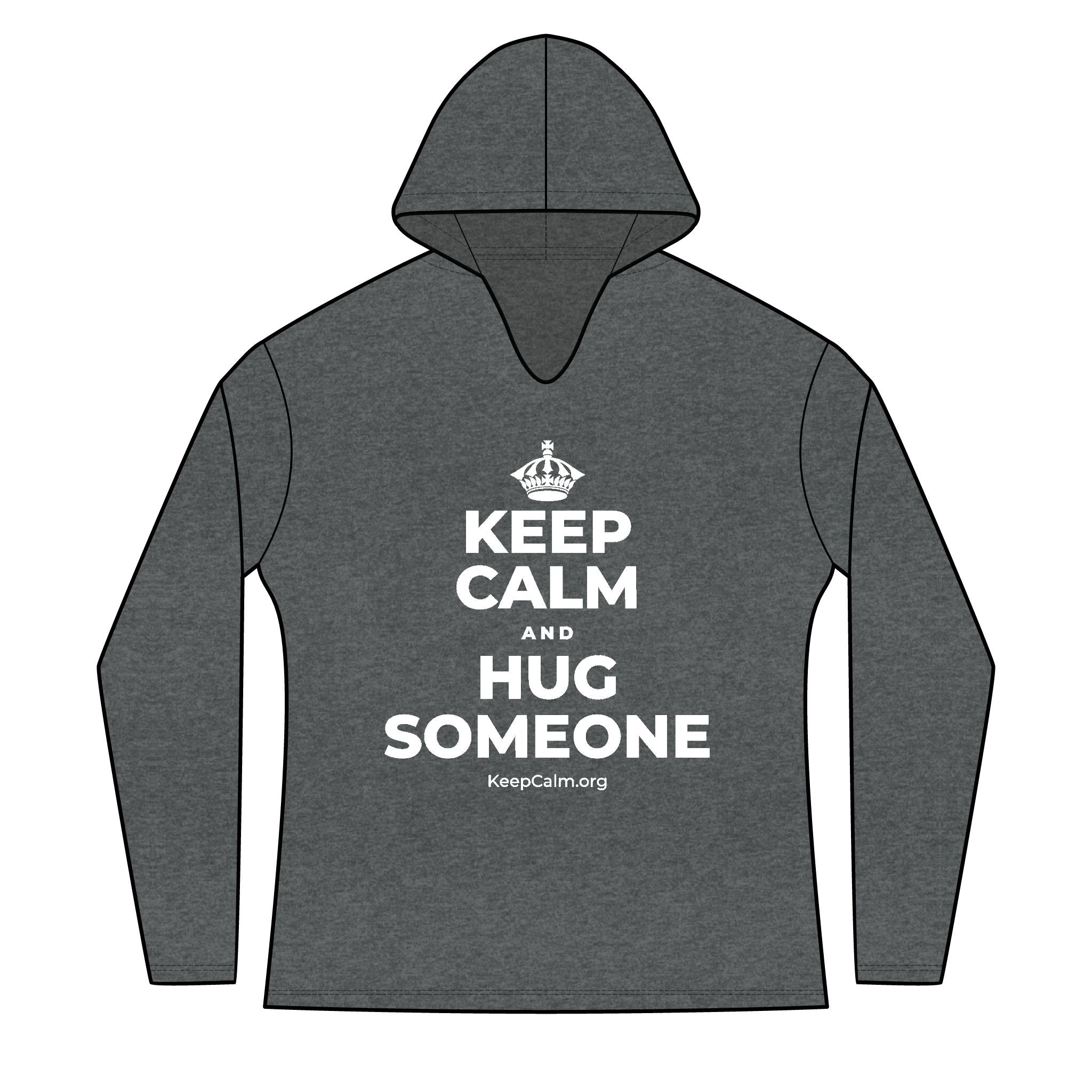 KEEP CALM AND HUG SOMEONE Women's Long Sleeve Hoodie