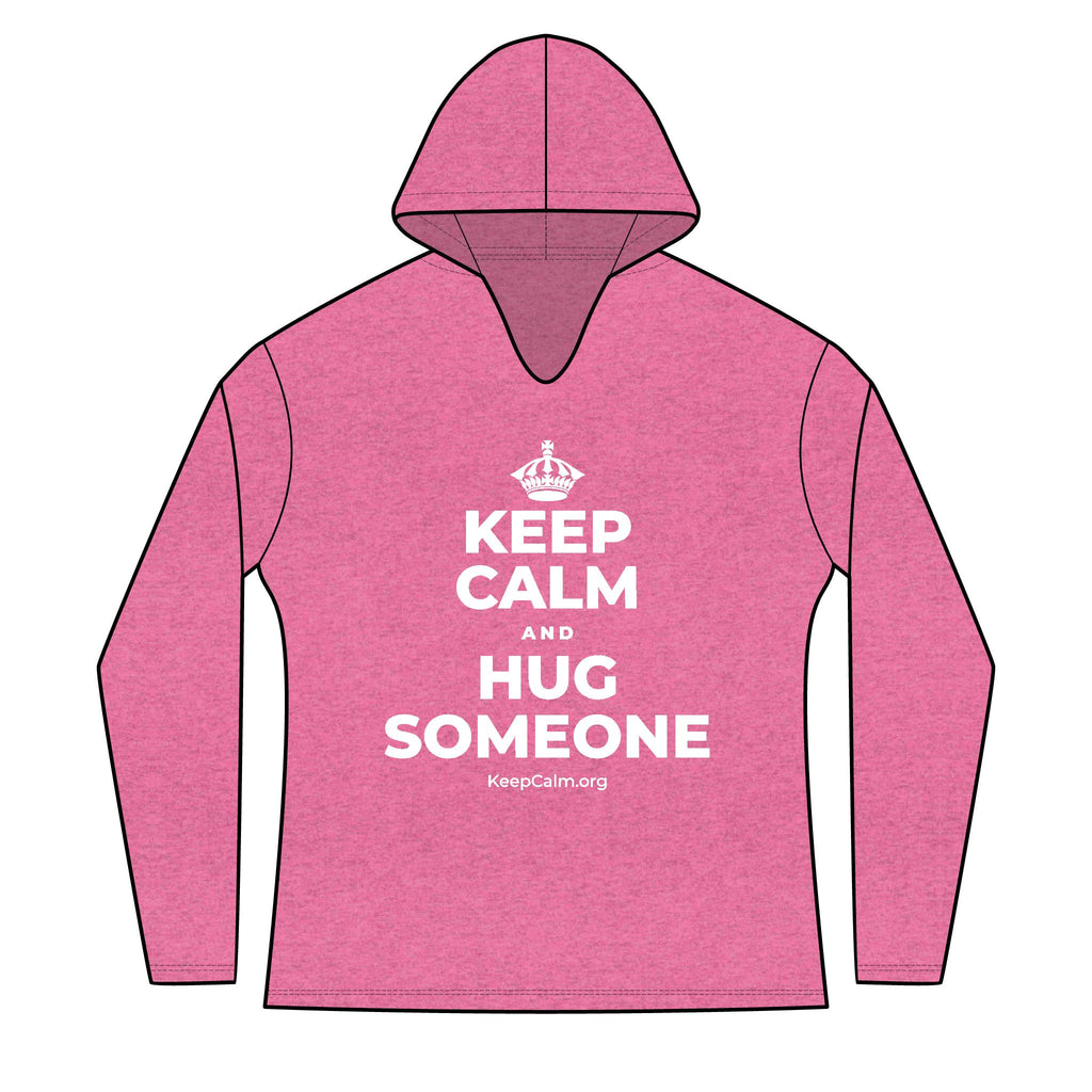 KEEP CALM AND HUG SOMEONE Women's Long Sleeve Hoodie