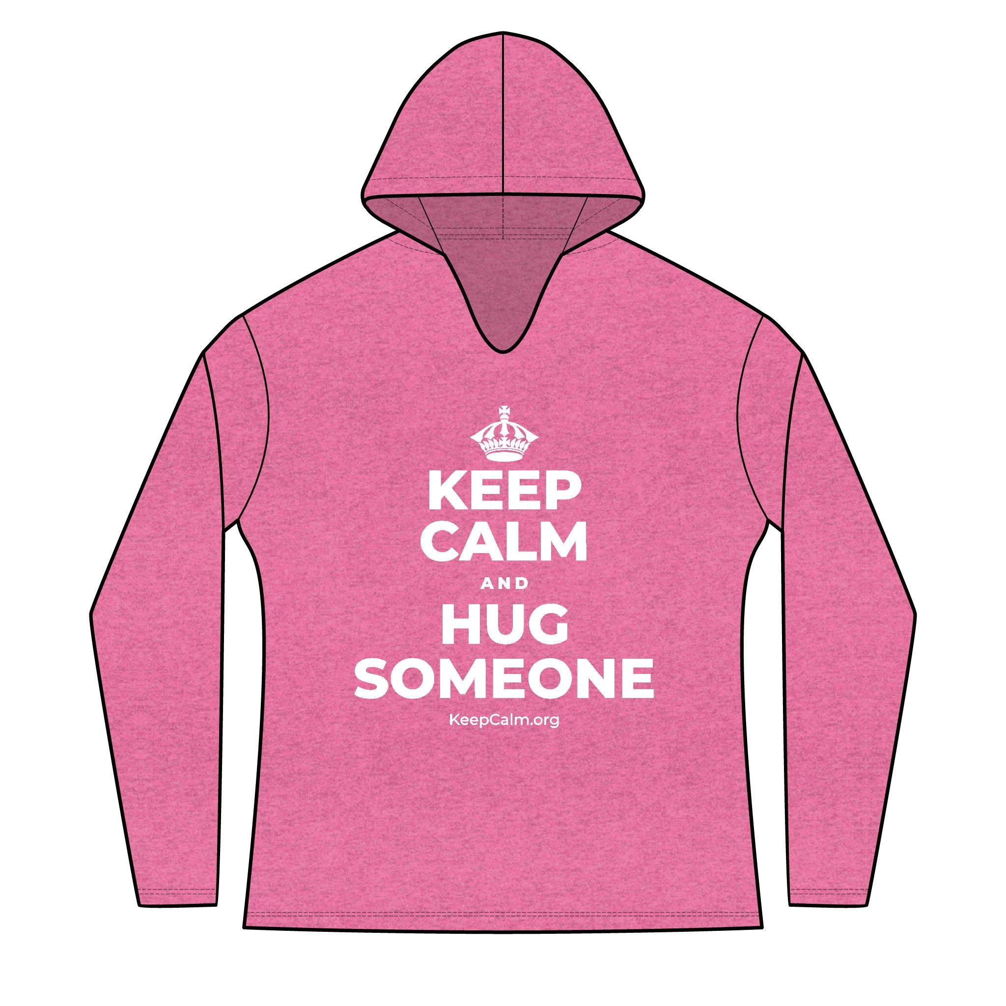 KEEP CALM AND HUG SOMEONE Women's Long Sleeve Hoodie