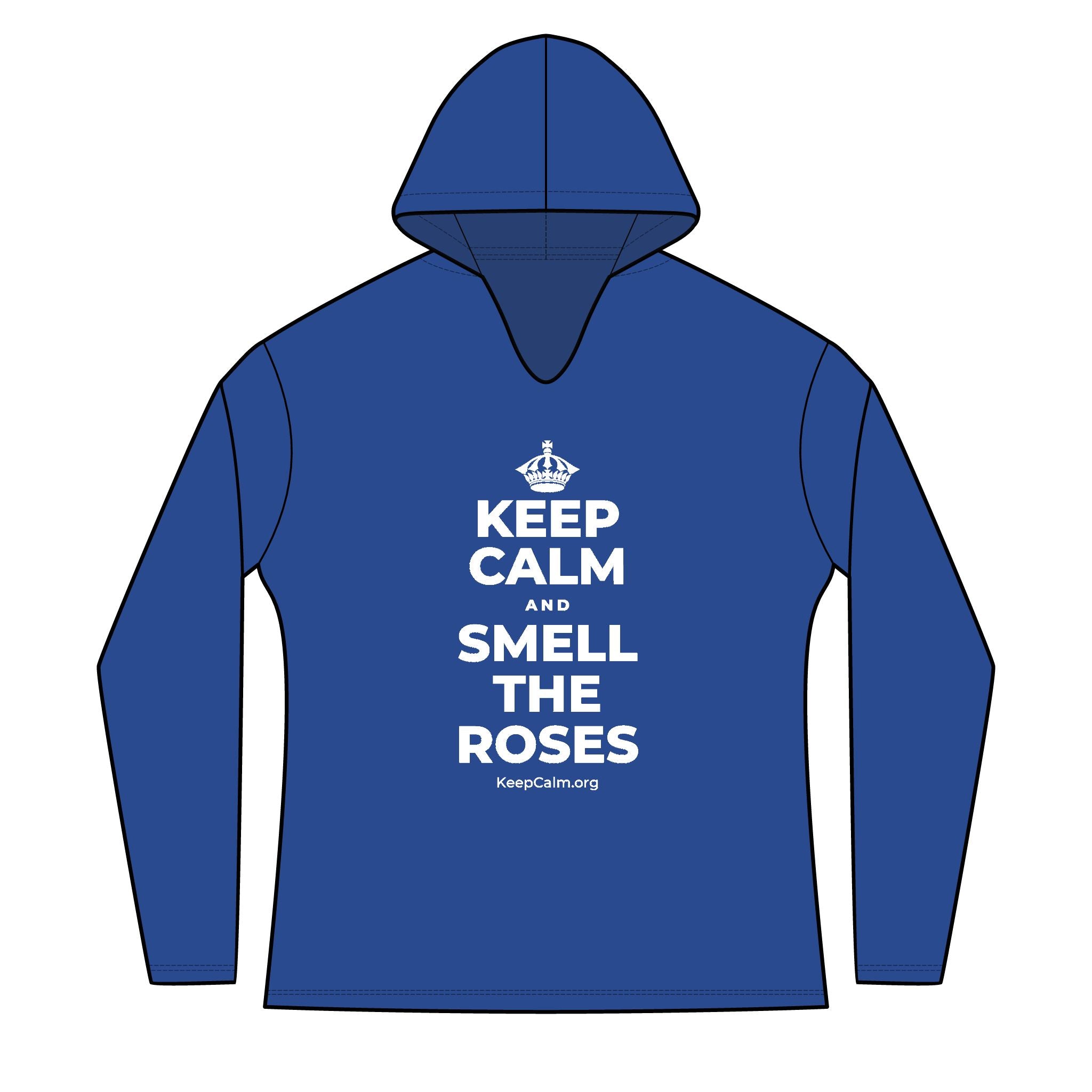 KEEP CALM AND SMELL THE ROSES Women's Long Sleeve Hoodie