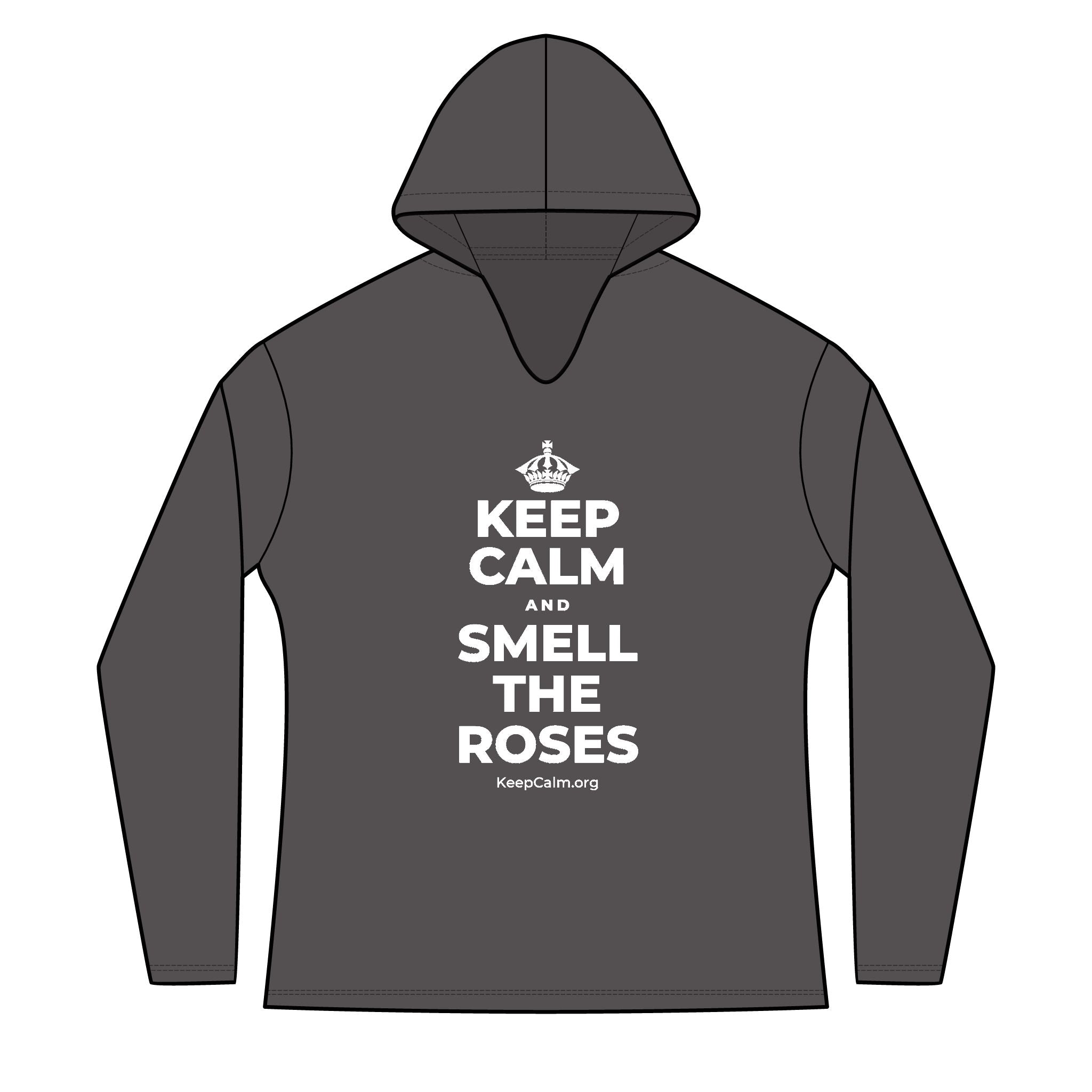 KEEP CALM AND SMELL THE ROSES Women's Long Sleeve Hoodie