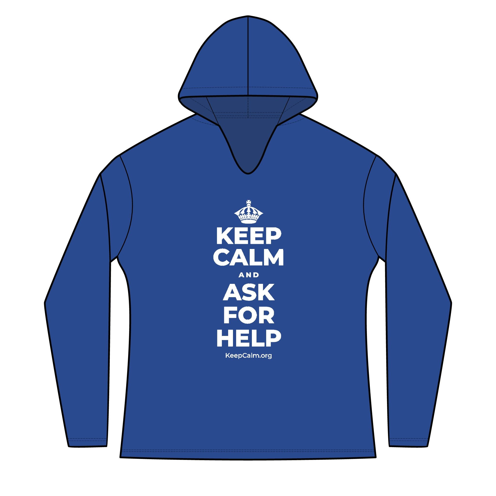 KEEP CALM AND ASK FOR HELP Women's Long Sleeve Hoodie