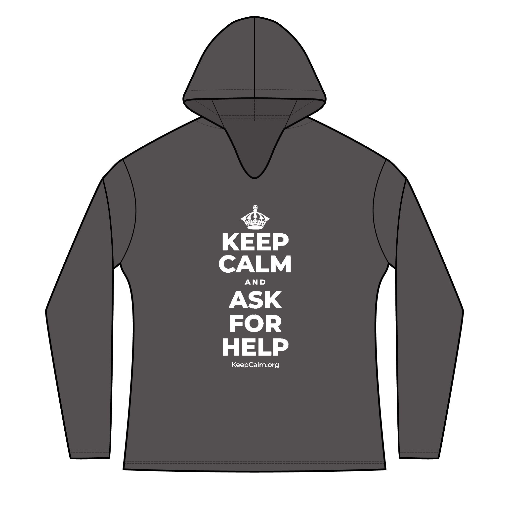 KEEP CALM AND ASK FOR HELP Women's Long Sleeve Hoodie