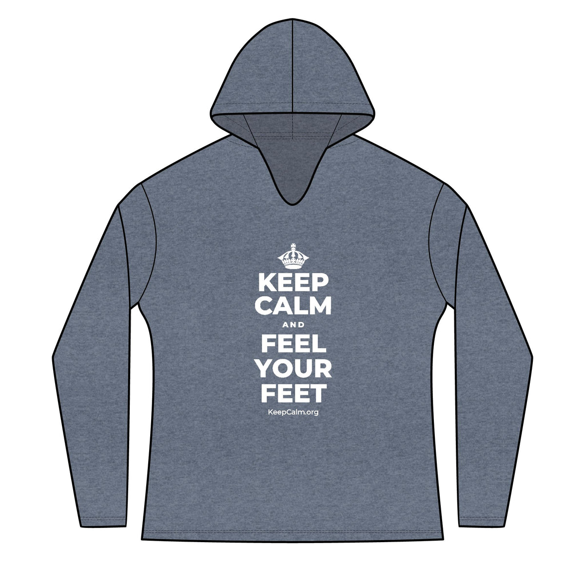 KEEP CALM AND FEEL YOUR FEET Women's Long Sleeve Hoodie