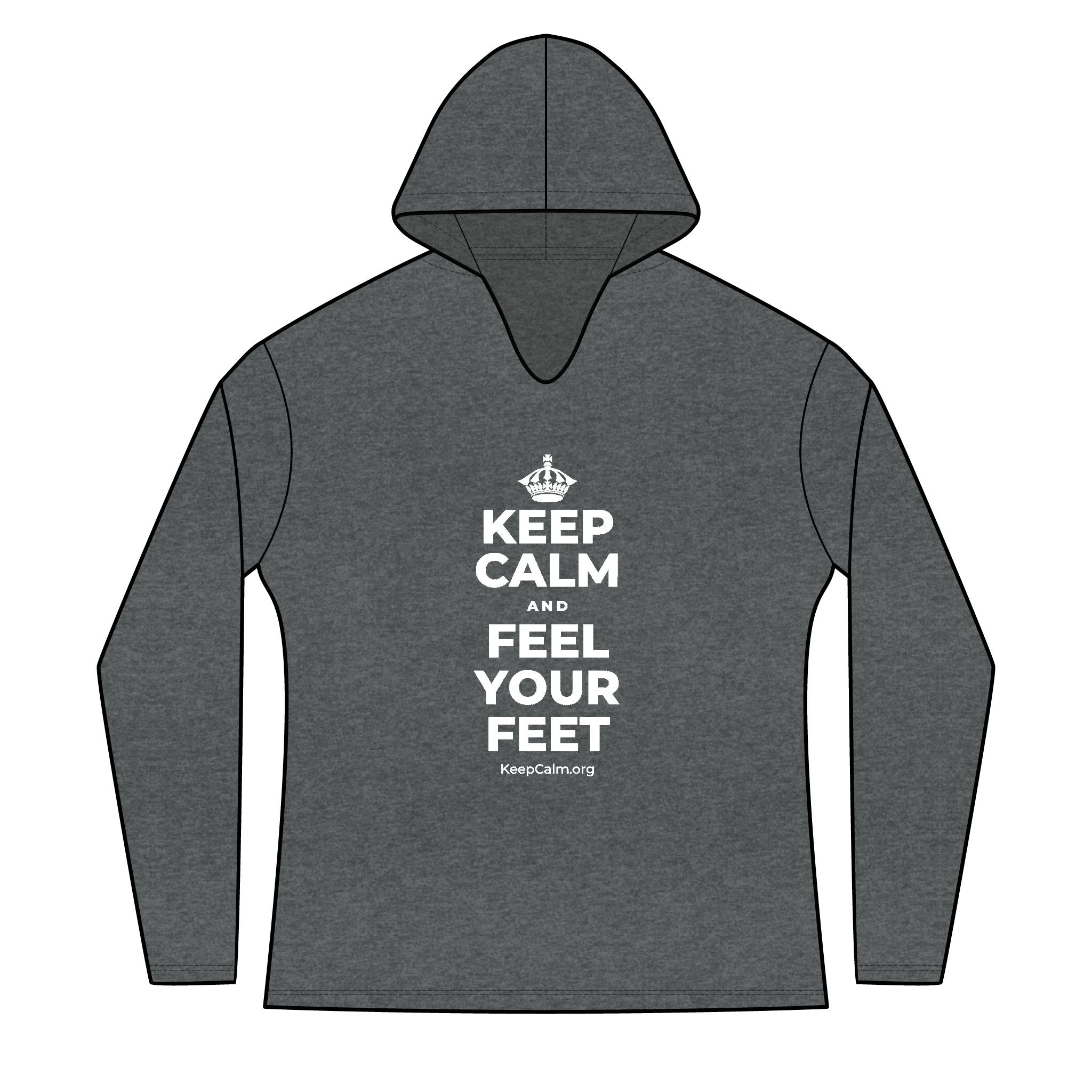 KEEP CALM AND FEEL YOUR FEET Women's Long Sleeve Hoodie