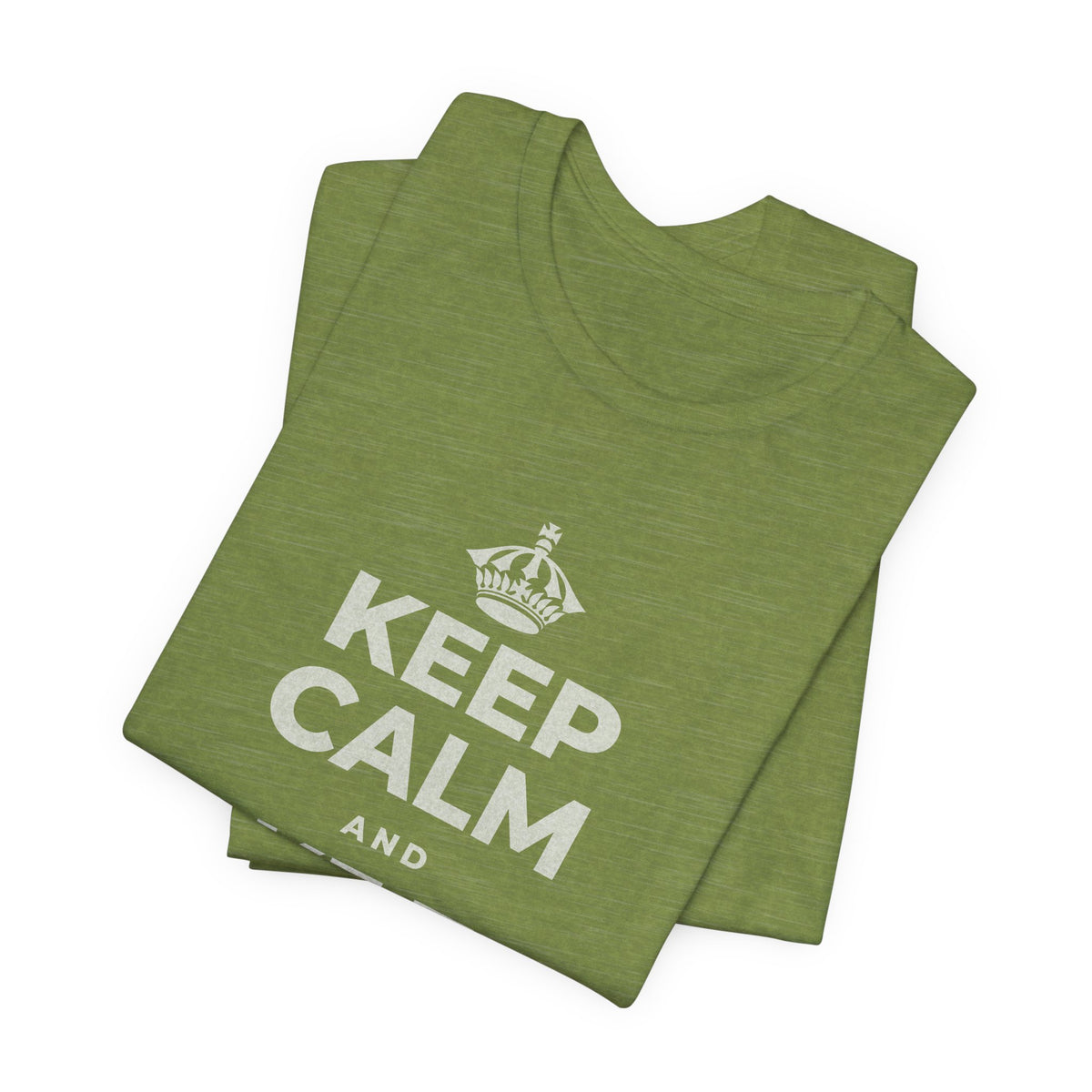 KEEP CALM AND TAKE THE HOUR T-Shirt (Baby Blue–Silver)