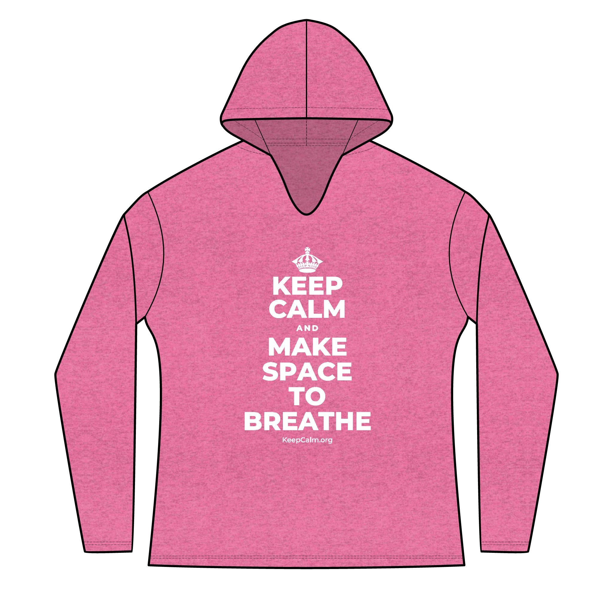 KEEP CALM AND MAKE SPACE TO BREATHE Women's Long Sleeve Hoodie