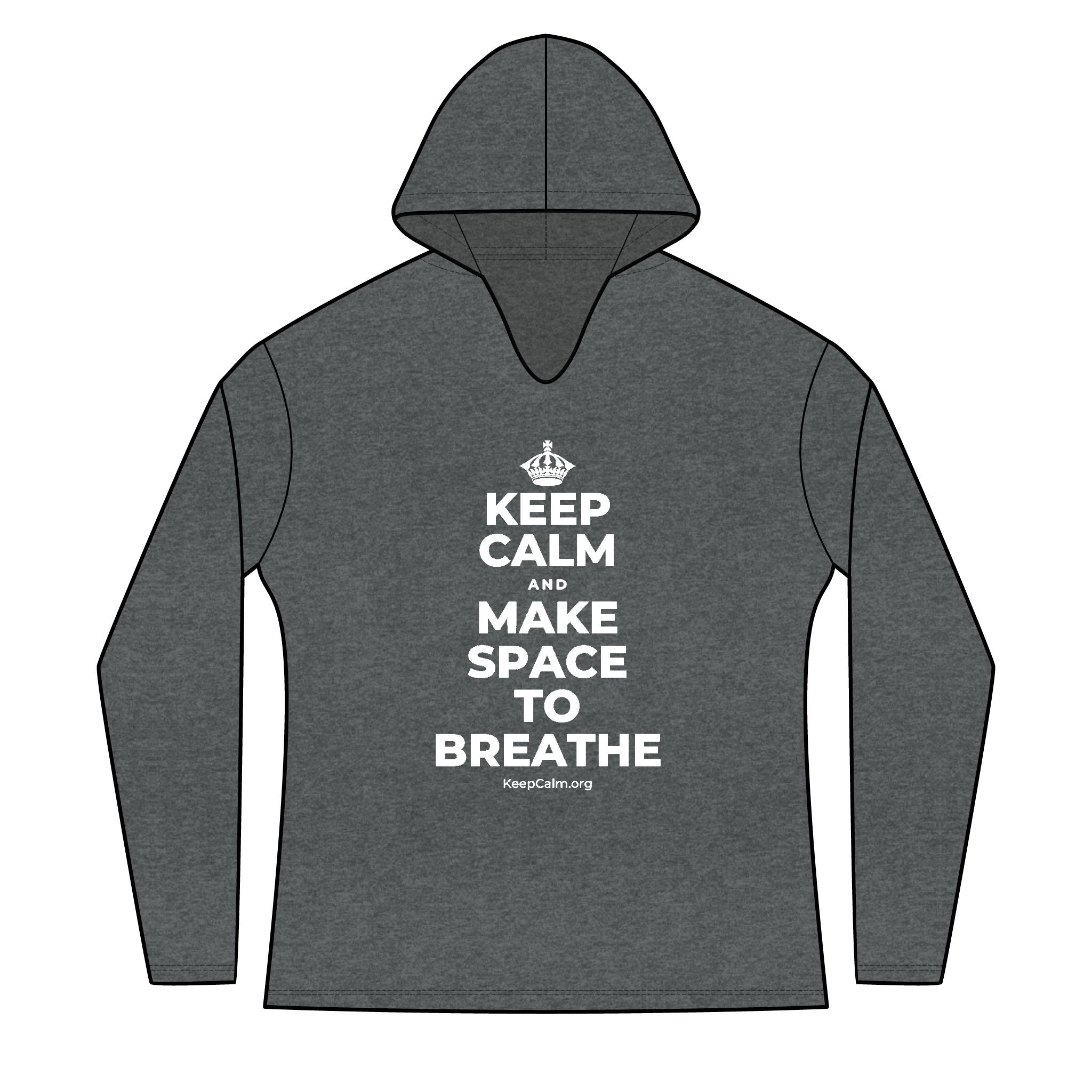 KEEP CALM AND MAKE SPACE TO BREATHE Women's Long Sleeve Hoodie