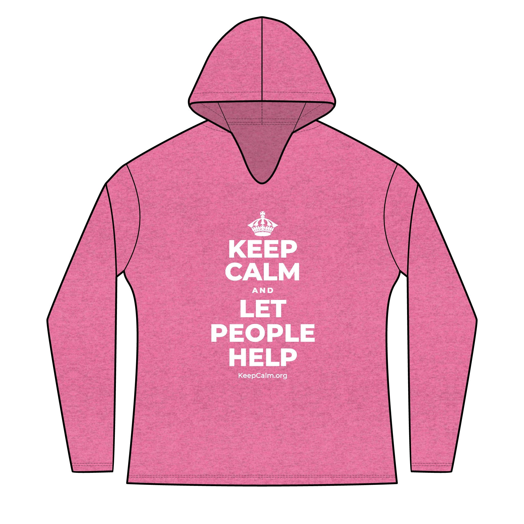 KEEP CALM AND LET PEOPLE HELP Women's Long Sleeve Hoodie