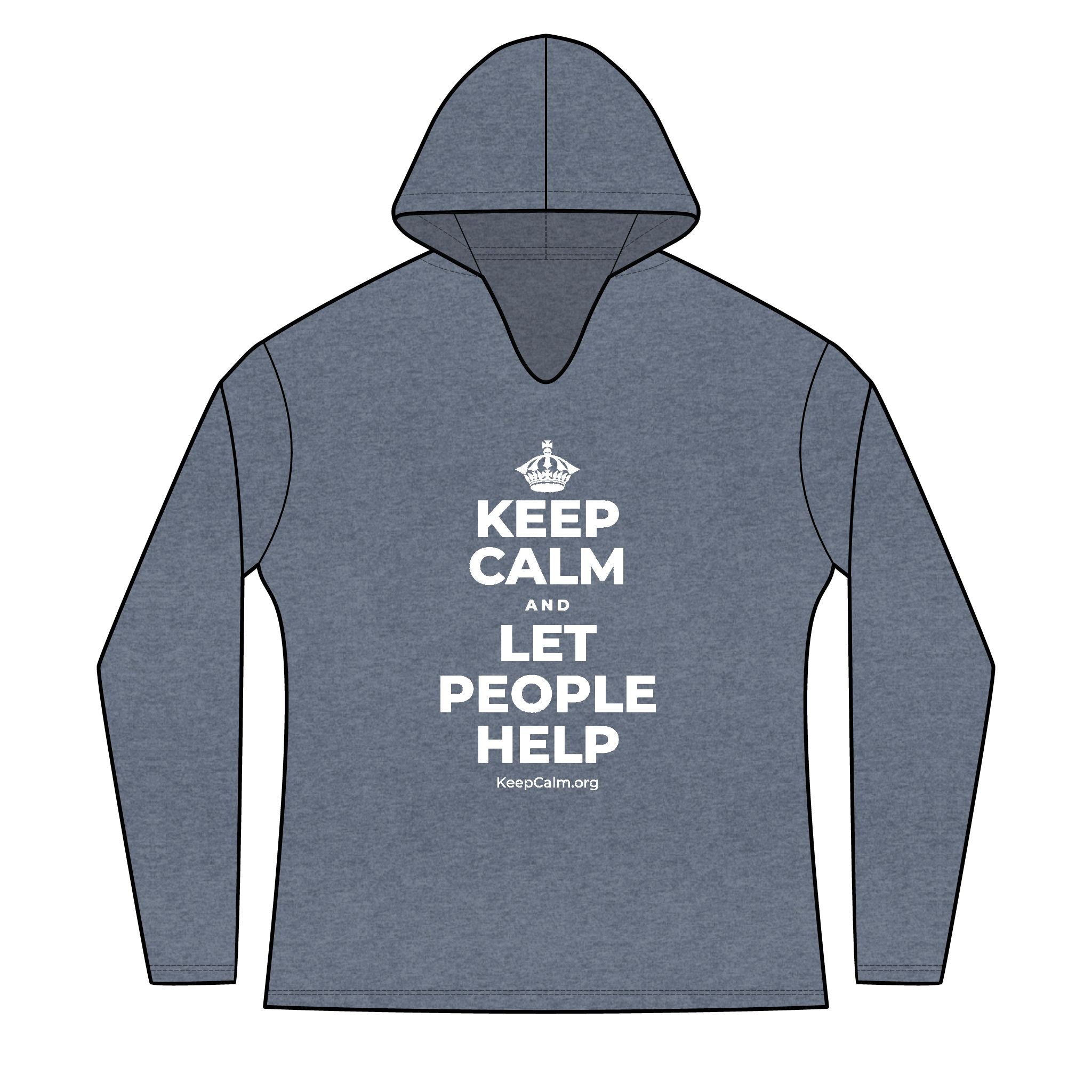 KEEP CALM AND LET PEOPLE HELP Women's Long Sleeve Hoodie