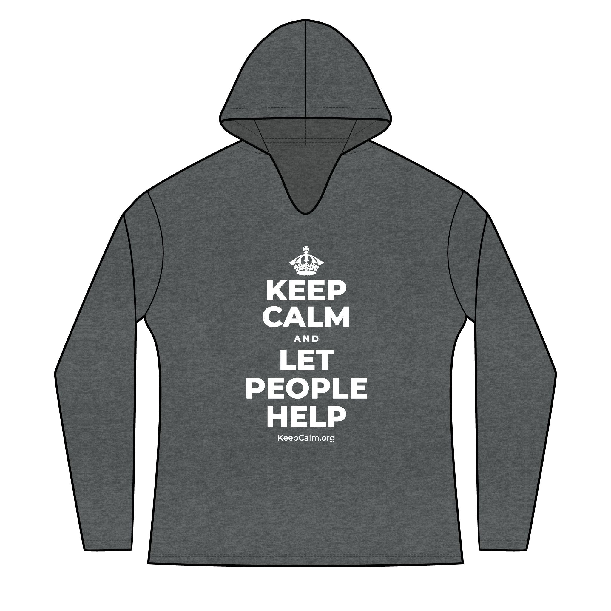 KEEP CALM AND LET PEOPLE HELP Women's Long Sleeve Hoodie