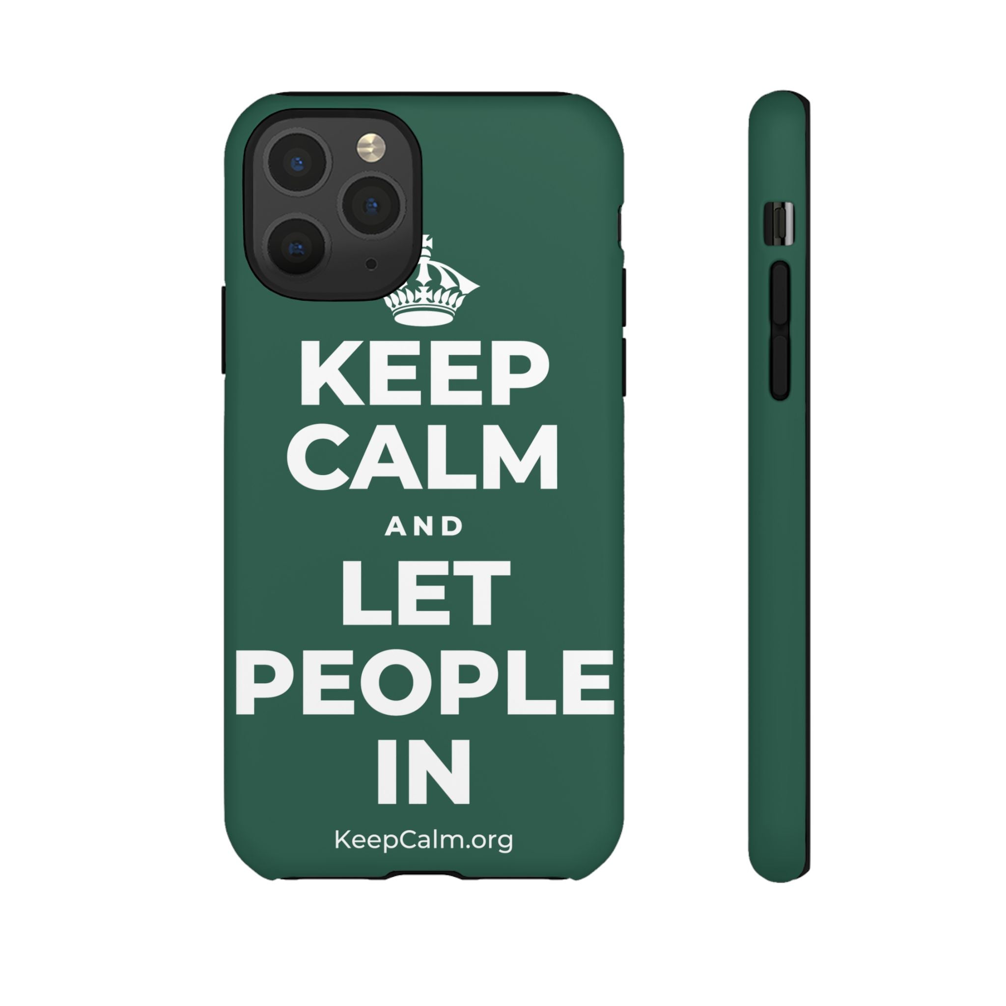 KEEP CALM AND LET PEOPLE IN Phone Case
