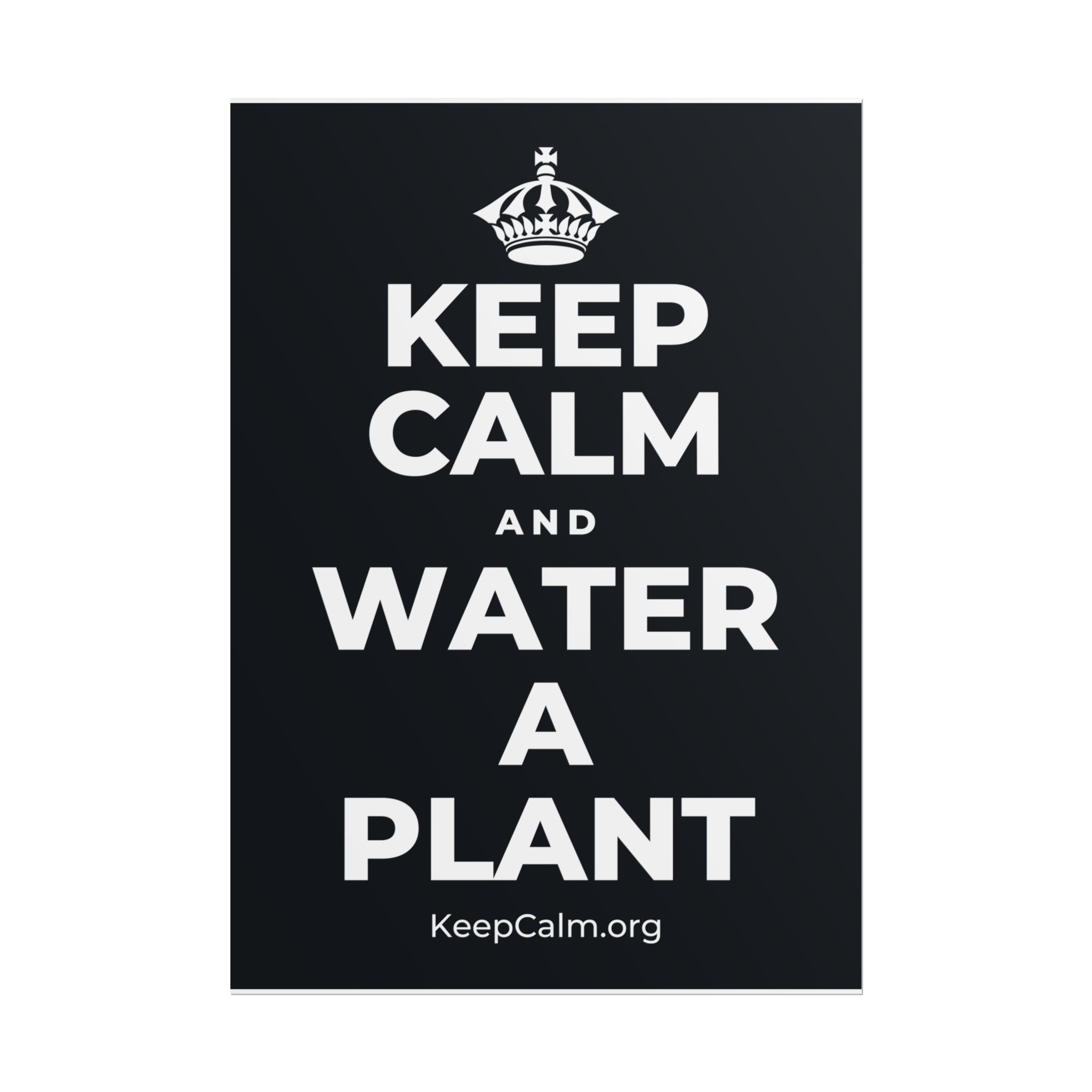 KEEP CALM AND WATER A PLANT Poster (Dark)