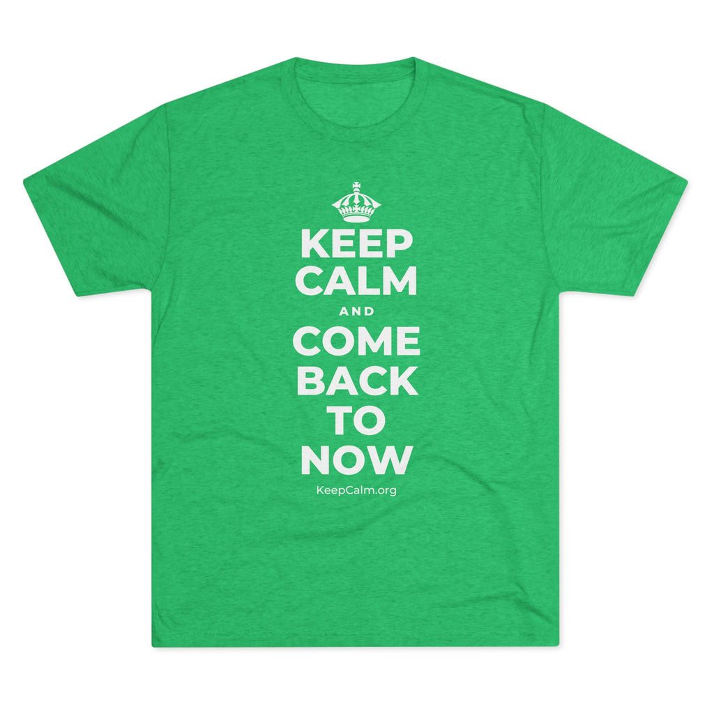 KEEP CALM AND COME BACK TO NOW Tri-Blend Tee