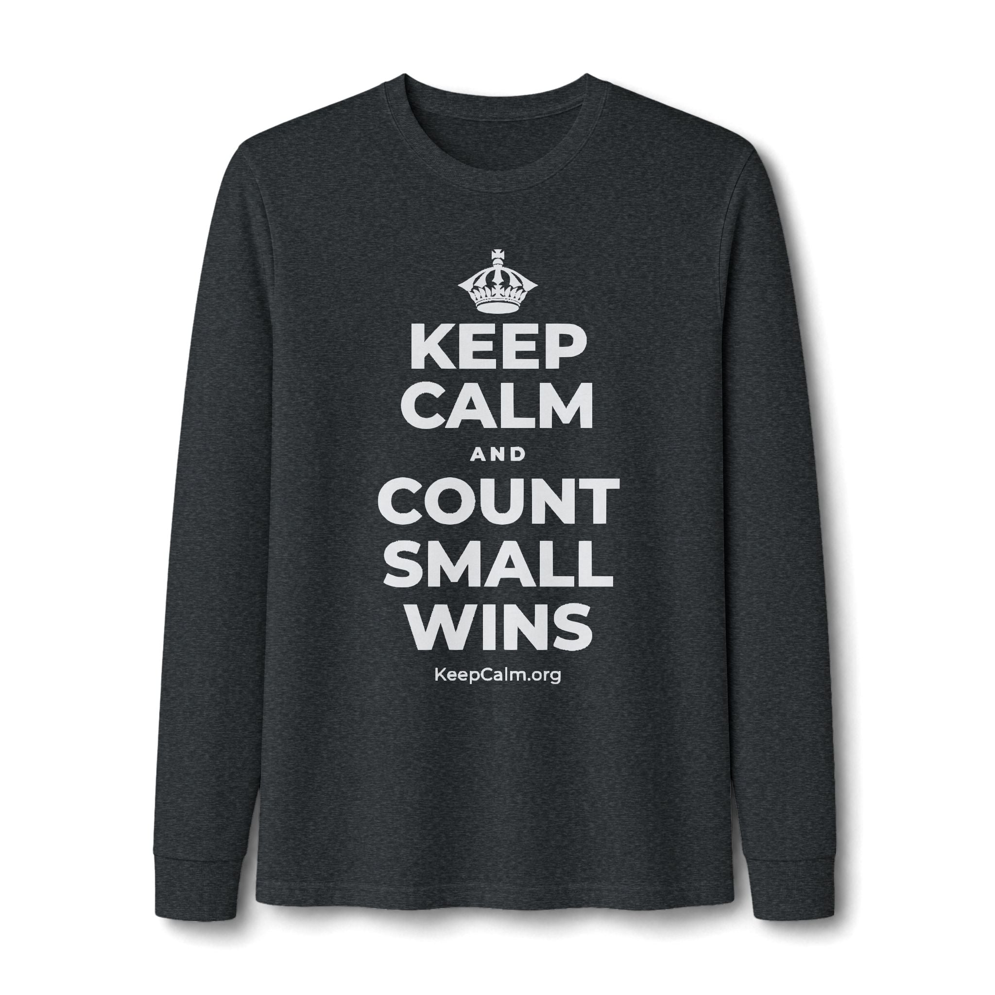 KEEP CALM AND COUNT SMALL WINS Long Sleeve Tee