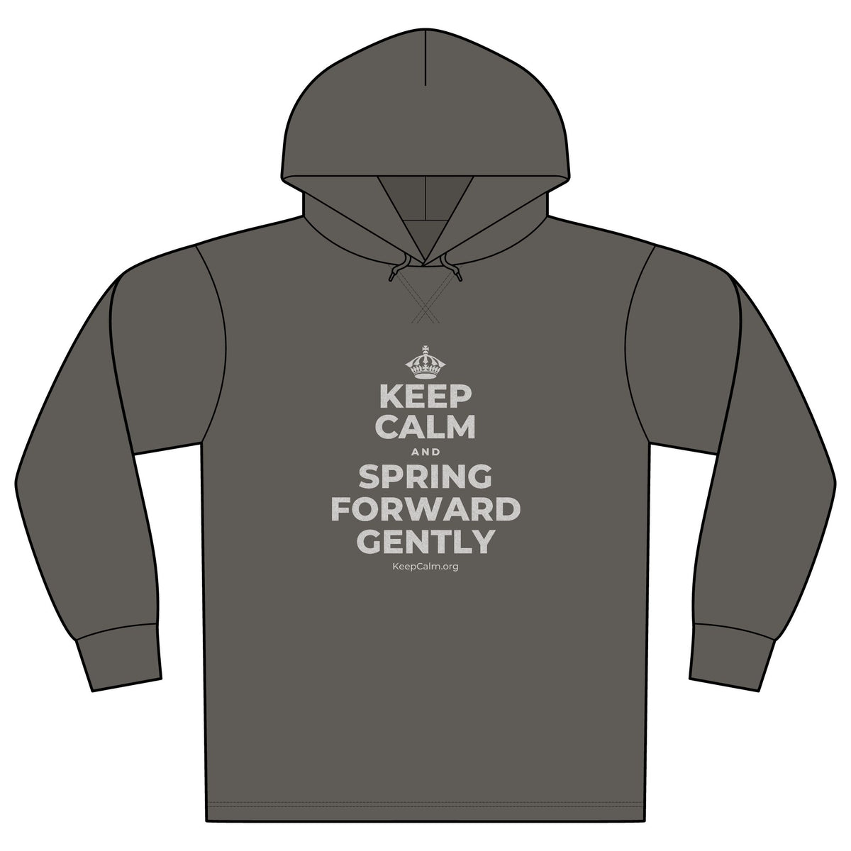 KEEP CALM AND SPRING FORWARD GENTLY Organic Hoodie Tee