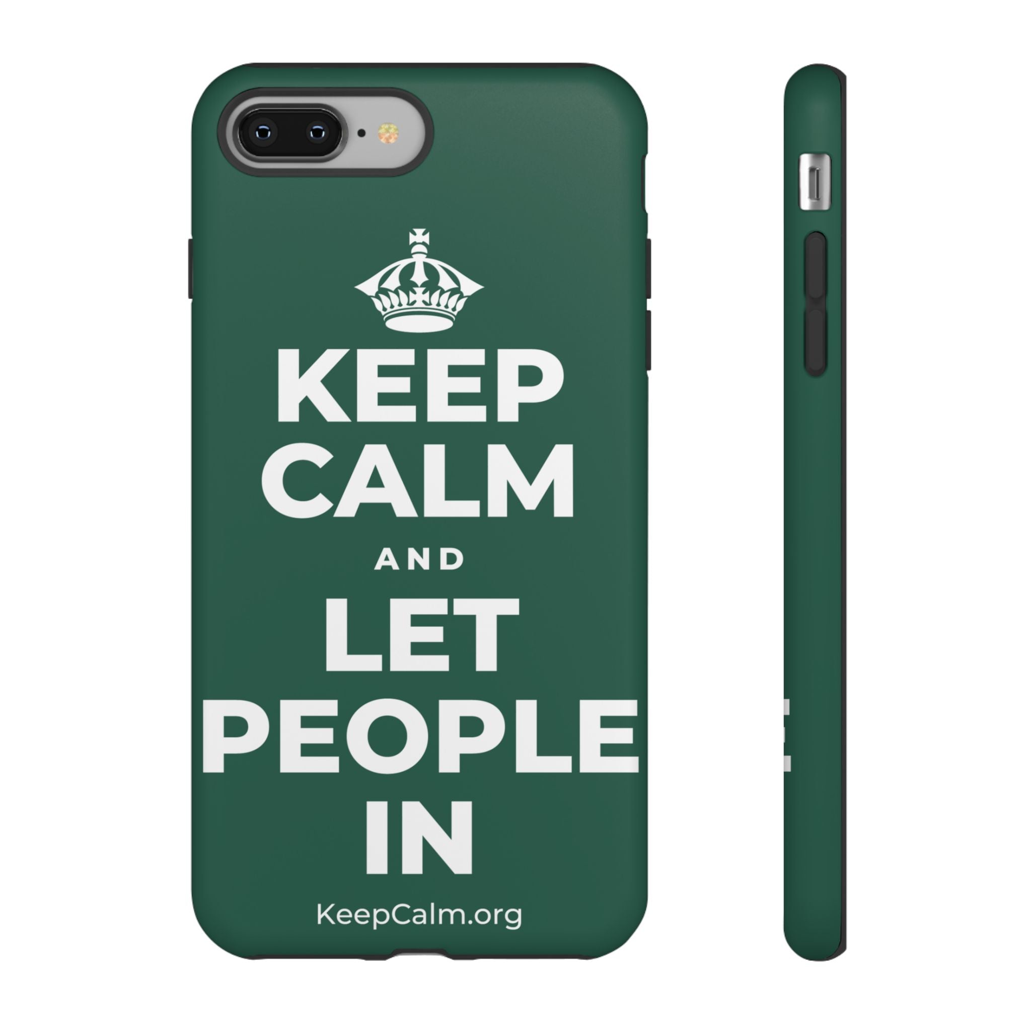 KEEP CALM AND LET PEOPLE IN Phone Case