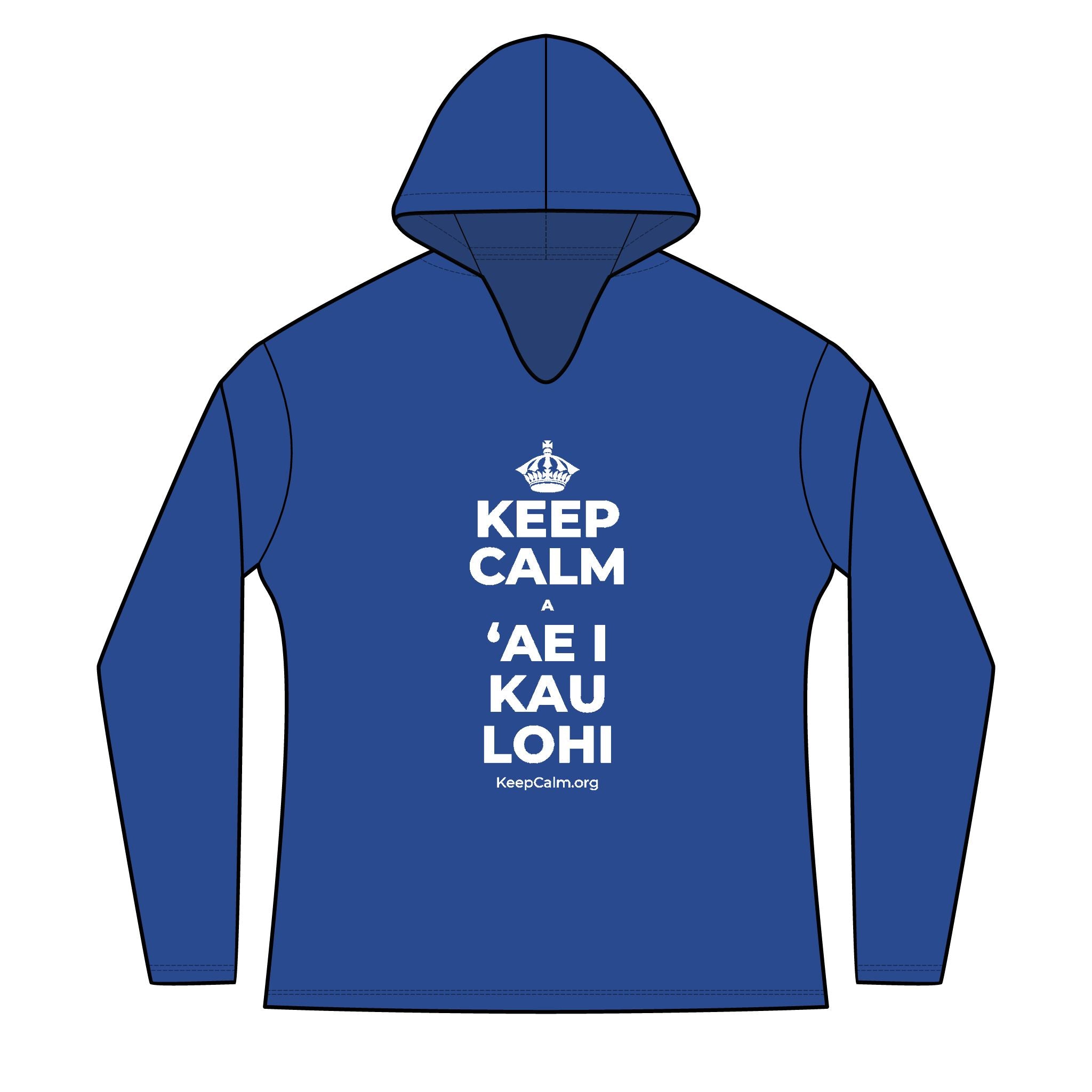 KEEP CALM A ʻAE I KAU LOHI Women's Long Sleeve Hoodie