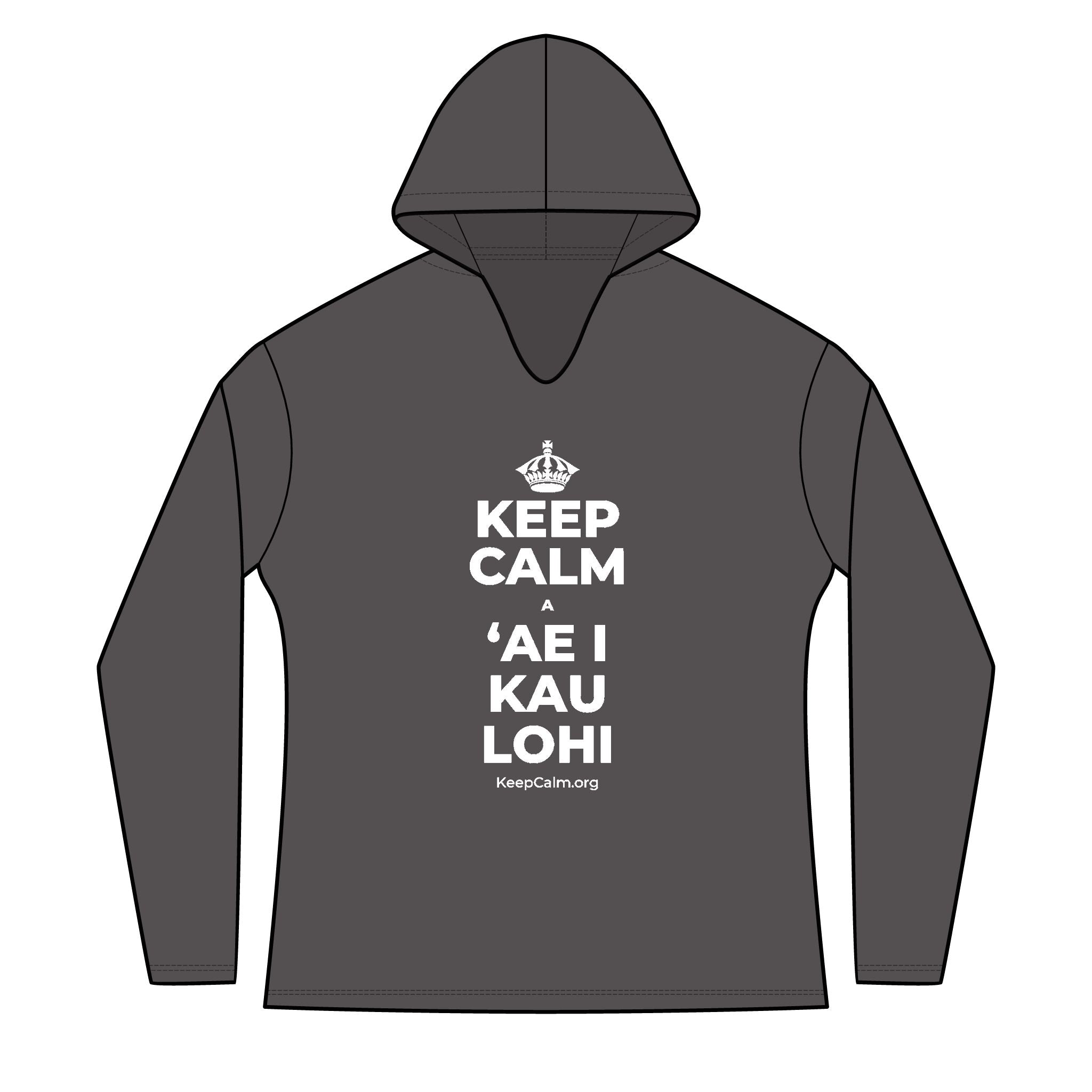 KEEP CALM A ʻAE I KAU LOHI Women's Long Sleeve Hoodie