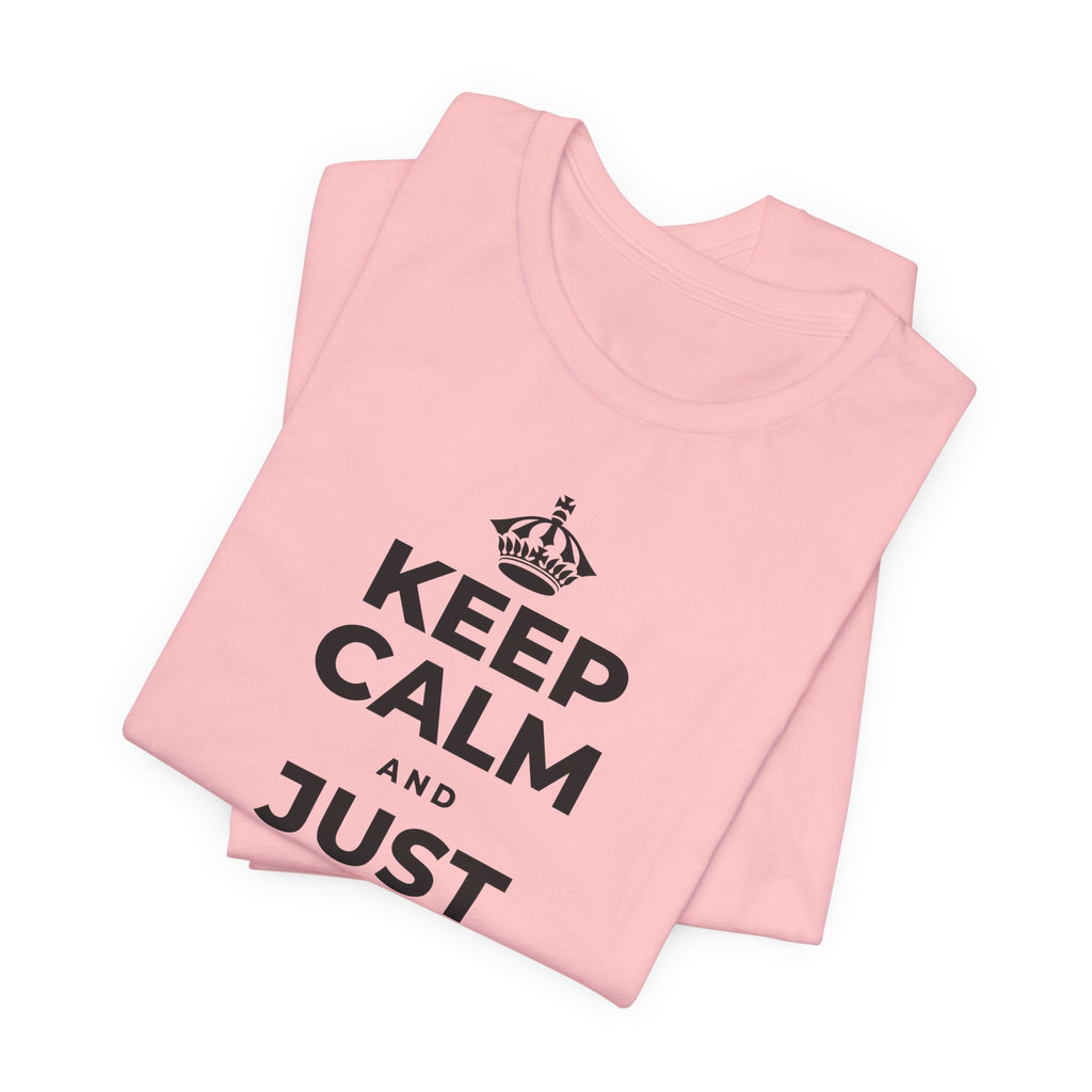 KEEP CALM AND JUST REST, THAT COUNTS T-Shirt (White–Asphalt)