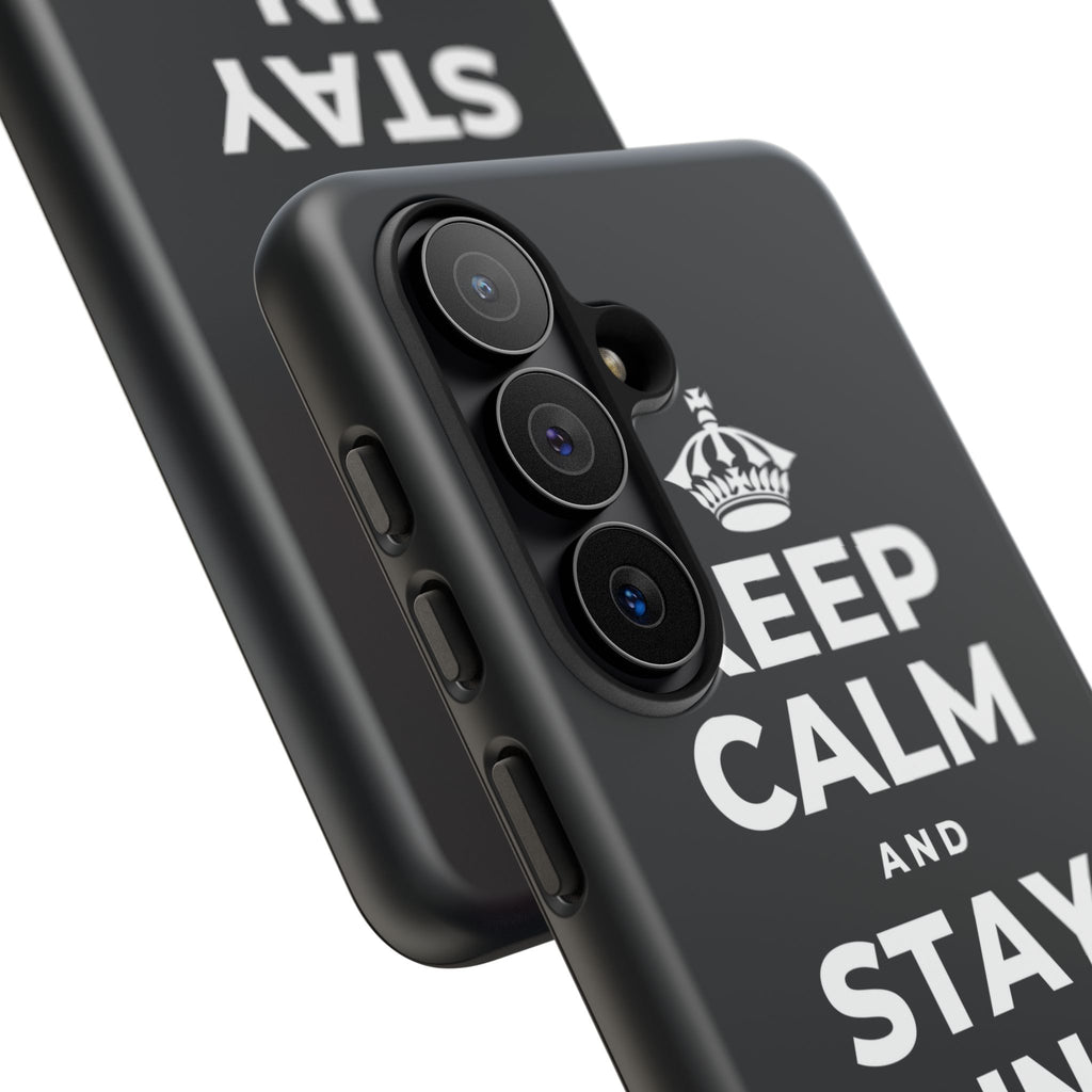 KEEP CALM AND STAY IN AND REST Phone Case (Dark)