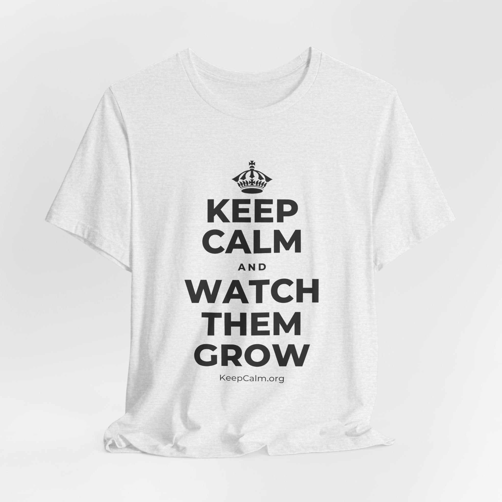 KEEP CALM AND WATCH THEM GROW T-Shirt (Soft Cream–Heather Mauve)