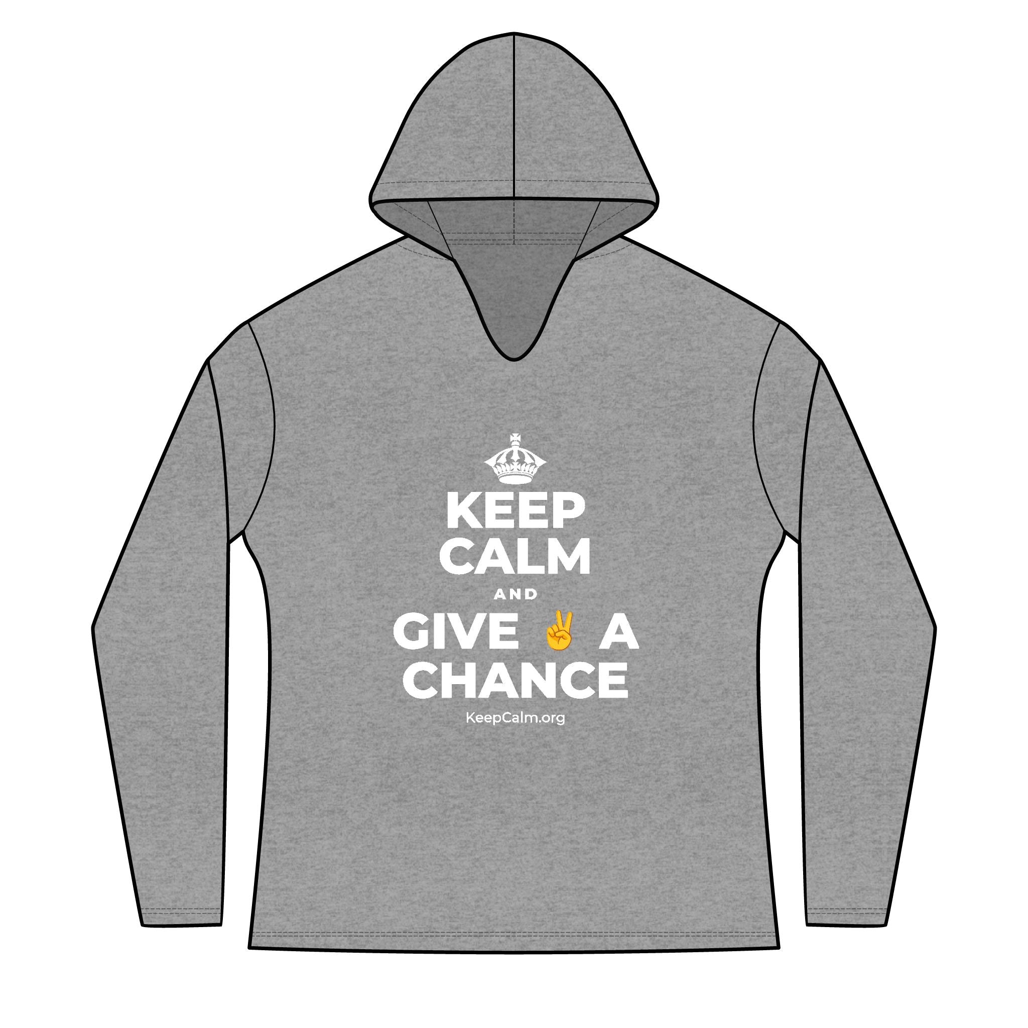 KEEP CALM AND GIVE ✌️ A CHANCE Women's Long Sleeve Hoodie