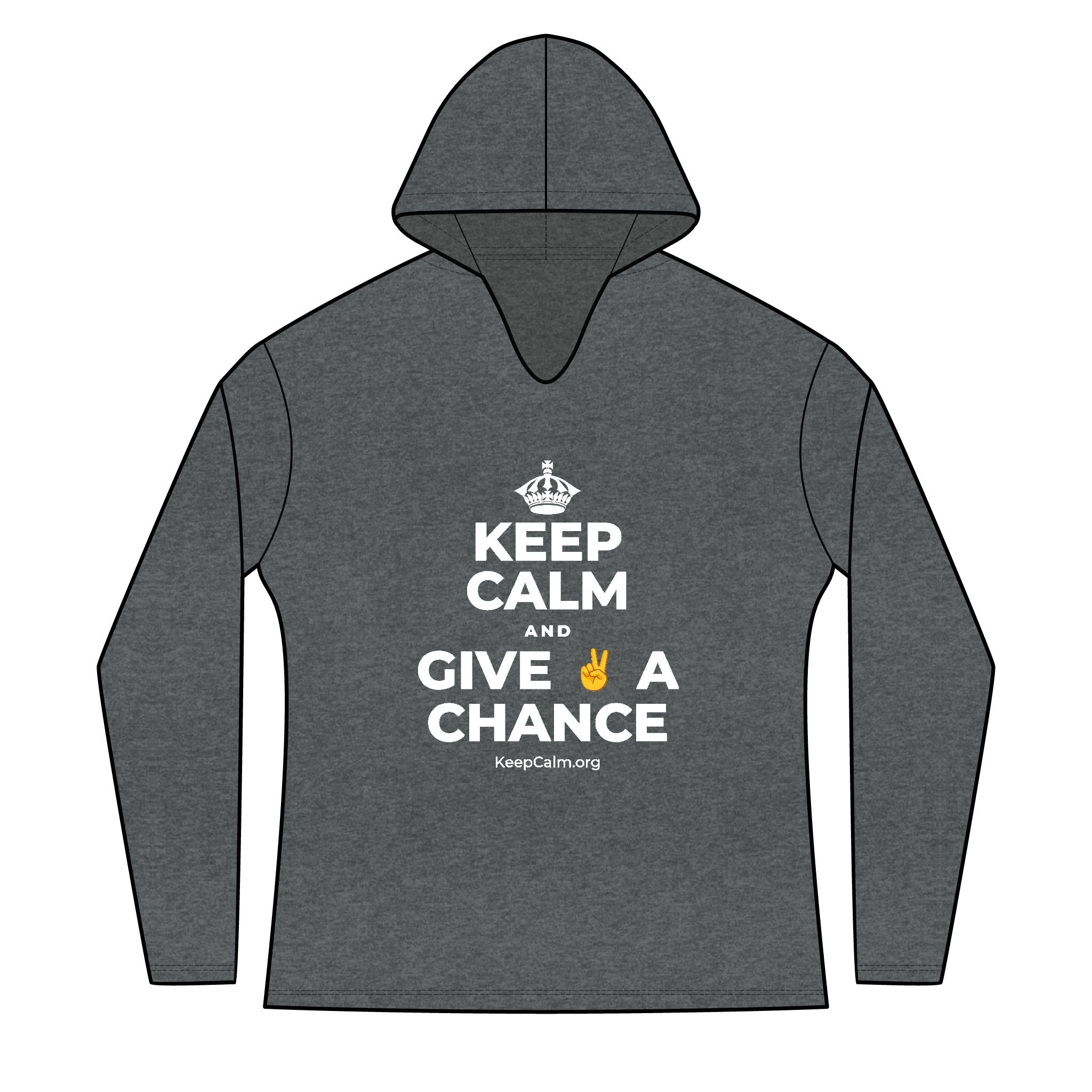 KEEP CALM AND GIVE ✌️ A CHANCE Women's Long Sleeve Hoodie
