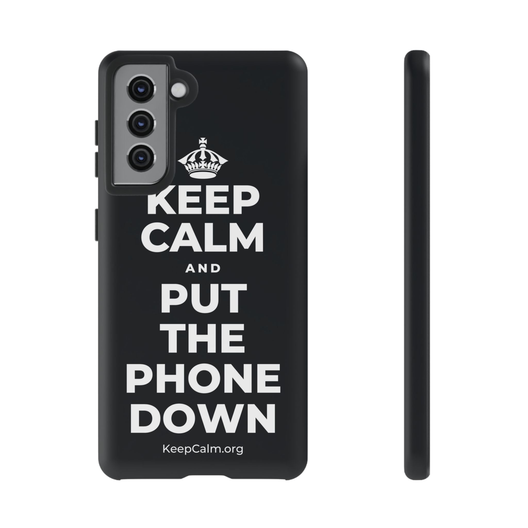 KEEP CALM AND PUT THE PHONE DOWN Phone Case (Dark)
