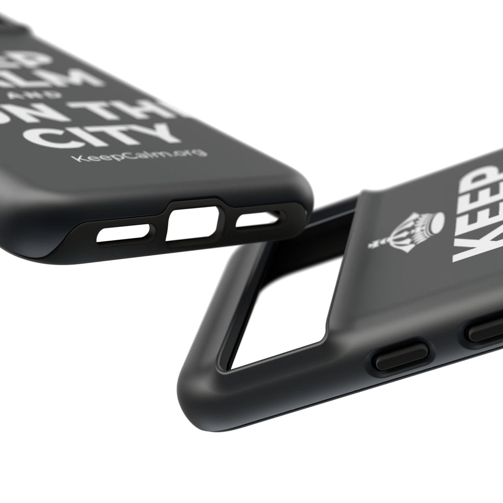 KEEP CALM AND RUN THE CITY Phone Case (Dark)
