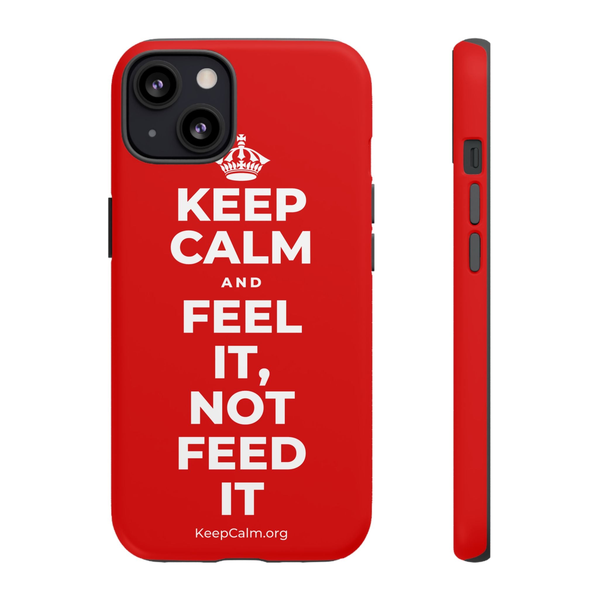 KEEP CALM AND FEEL IT, NOT FEED IT Phone Case