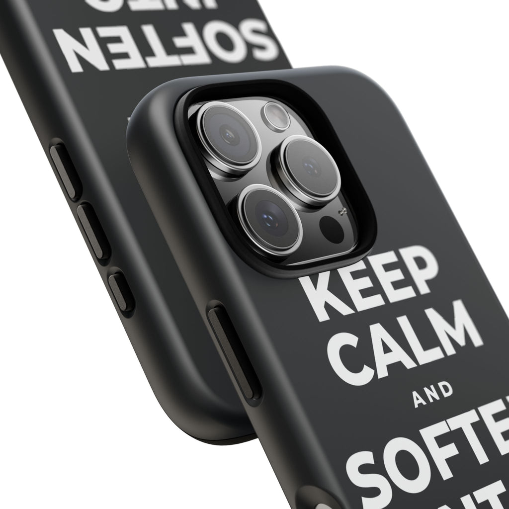 KEEP CALM AND SOFTEN INTO THE PILLOW Phone Case (Dark)