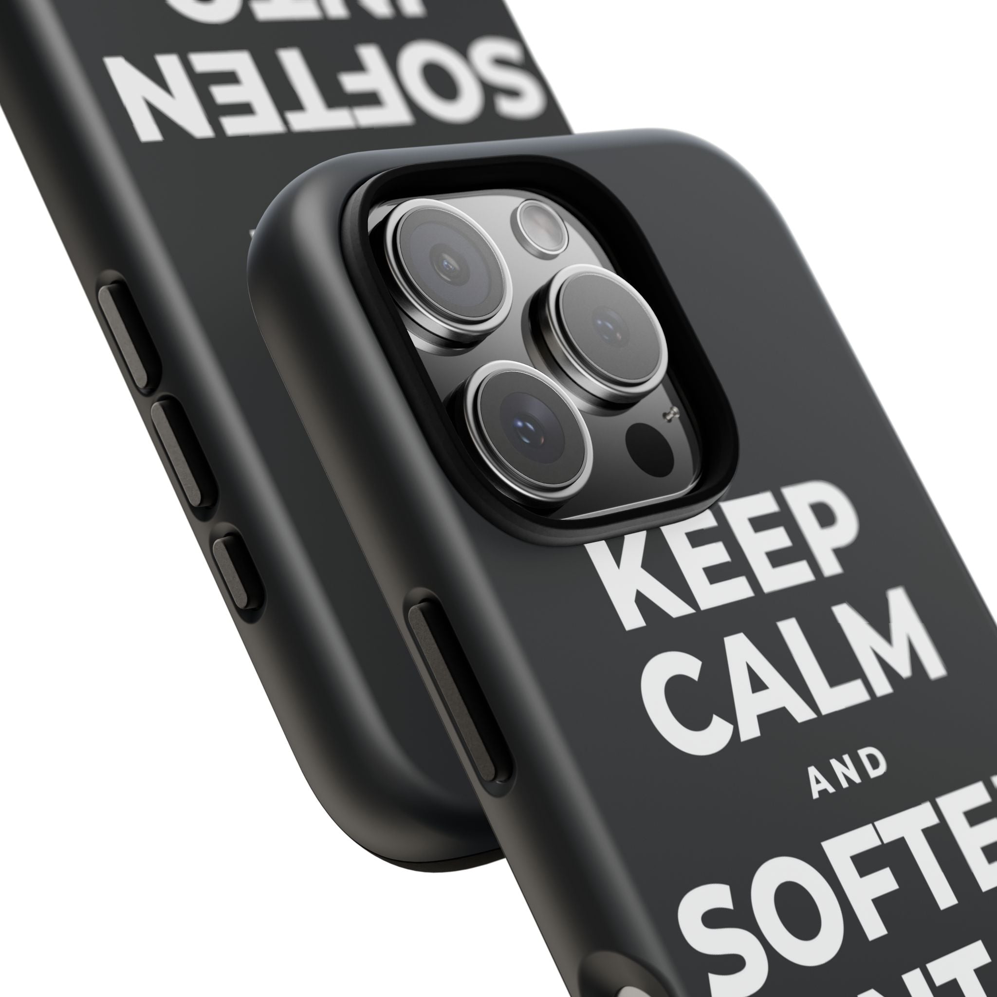 KEEP CALM AND SOFTEN INTO THE PILLOW Phone Case (Dark)