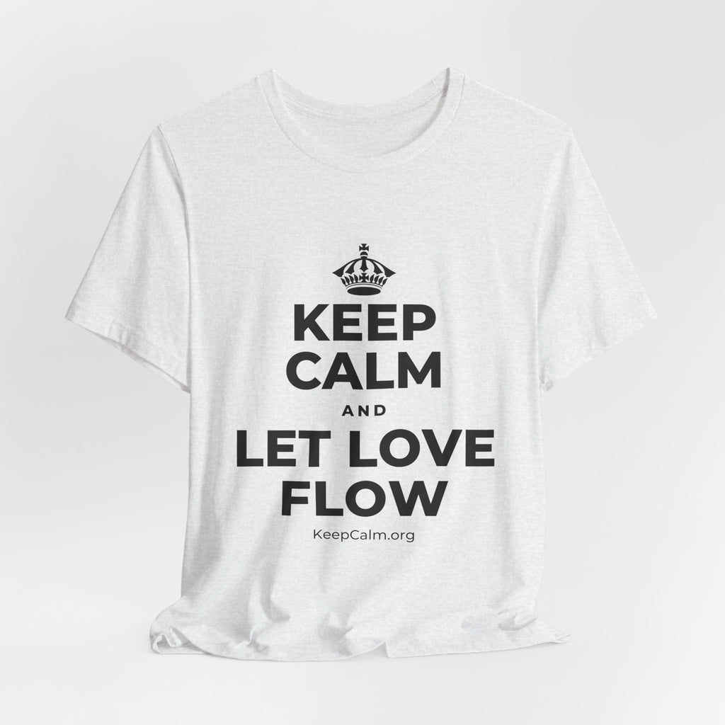 KEEP CALM AND LET LOVE FLOW T-Shirt (Soft Cream–Heather Mauve)