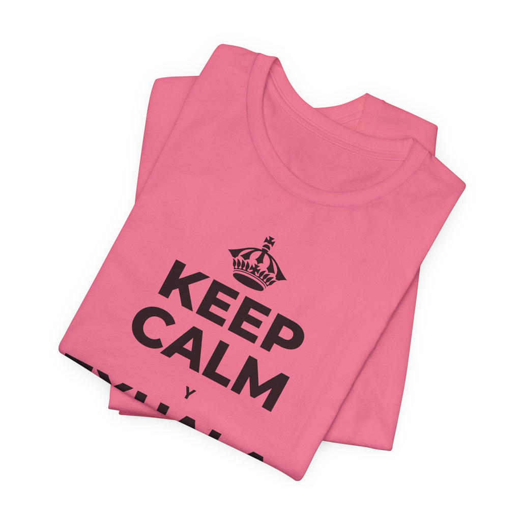 KEEP CALM Y EXHALA, ES VIERNES T-Shirt (Military Green–Autumn)