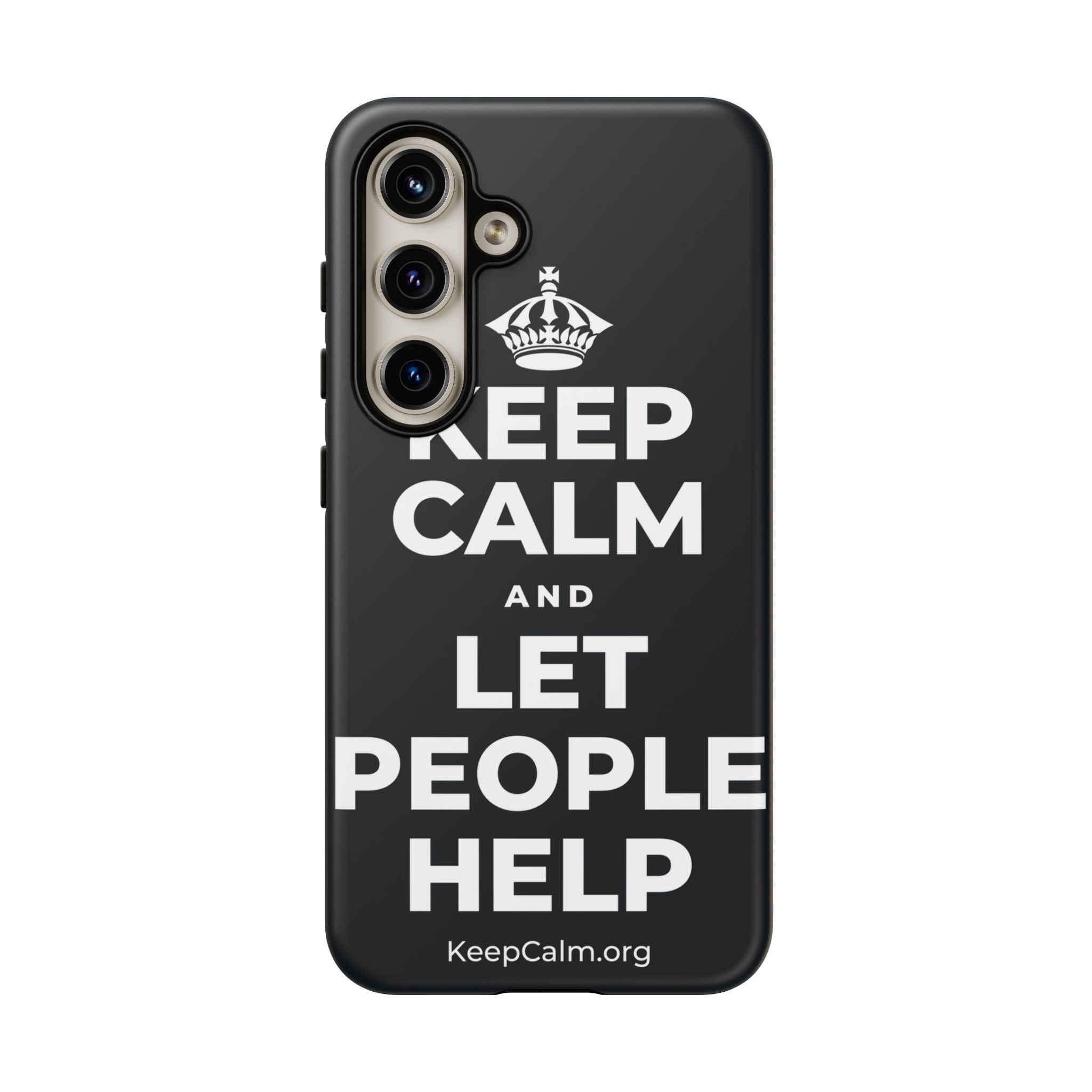 KEEP CALM AND LET PEOPLE HELP Phone Case (Dark)