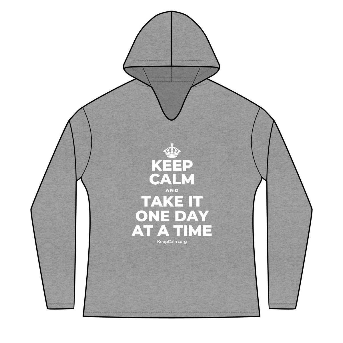 KEEP CALM AND TAKE IT ONE DAY AT A TIME Women's Long Sleeve Hoodie